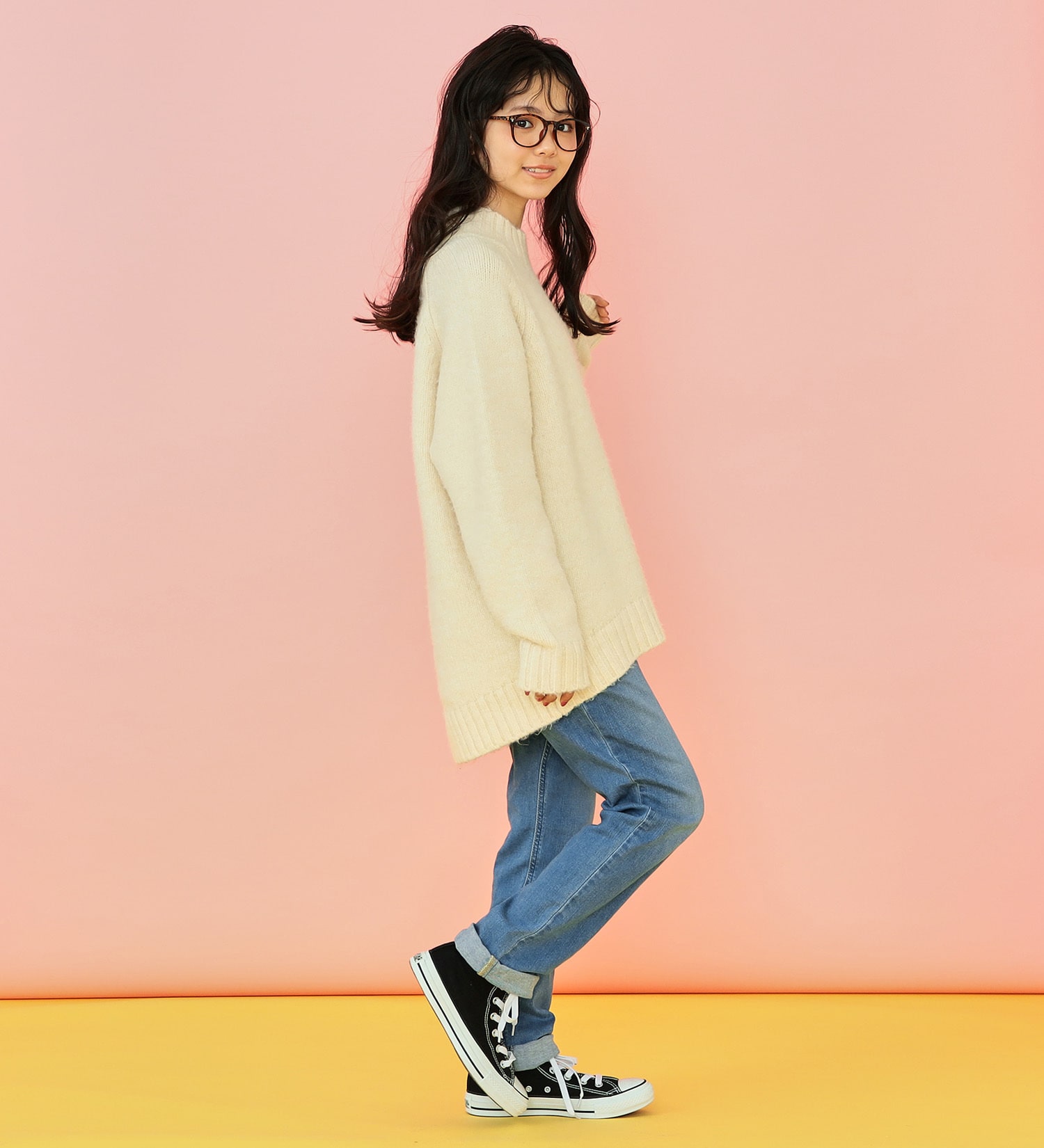 Lee(リー)の【SUMMER SALE】【130-160cm】キッズ ベーシック リブ ストレッチ テーパードパンツ|パンツ/デニムパンツ/キッズ|中色ブルー
