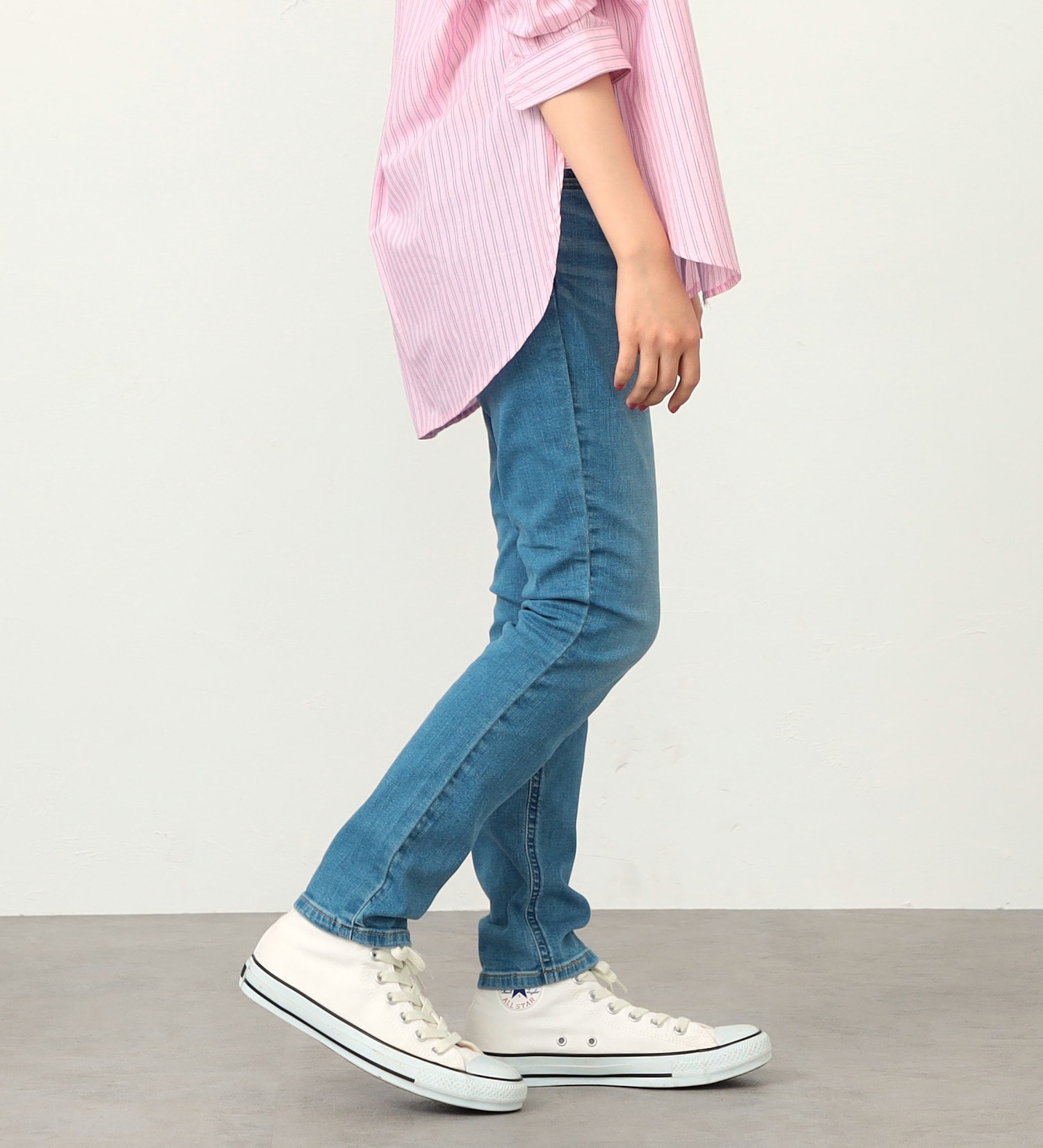 Lee(リー)の【130-160cm】キッズ BASIC スキニー|パンツ/デニムパンツ/キッズ|中色ブルー
