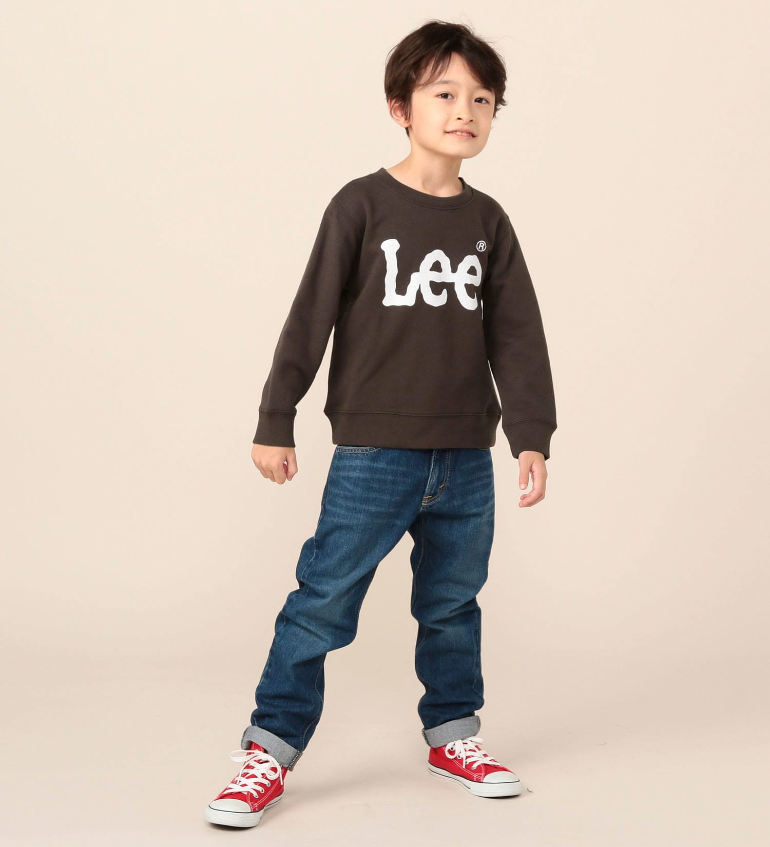 Lee(リー)の【130-160cm】キッズ ベーシックテーパード|パンツ/デニムパンツ/キッズ|濃色ブルー