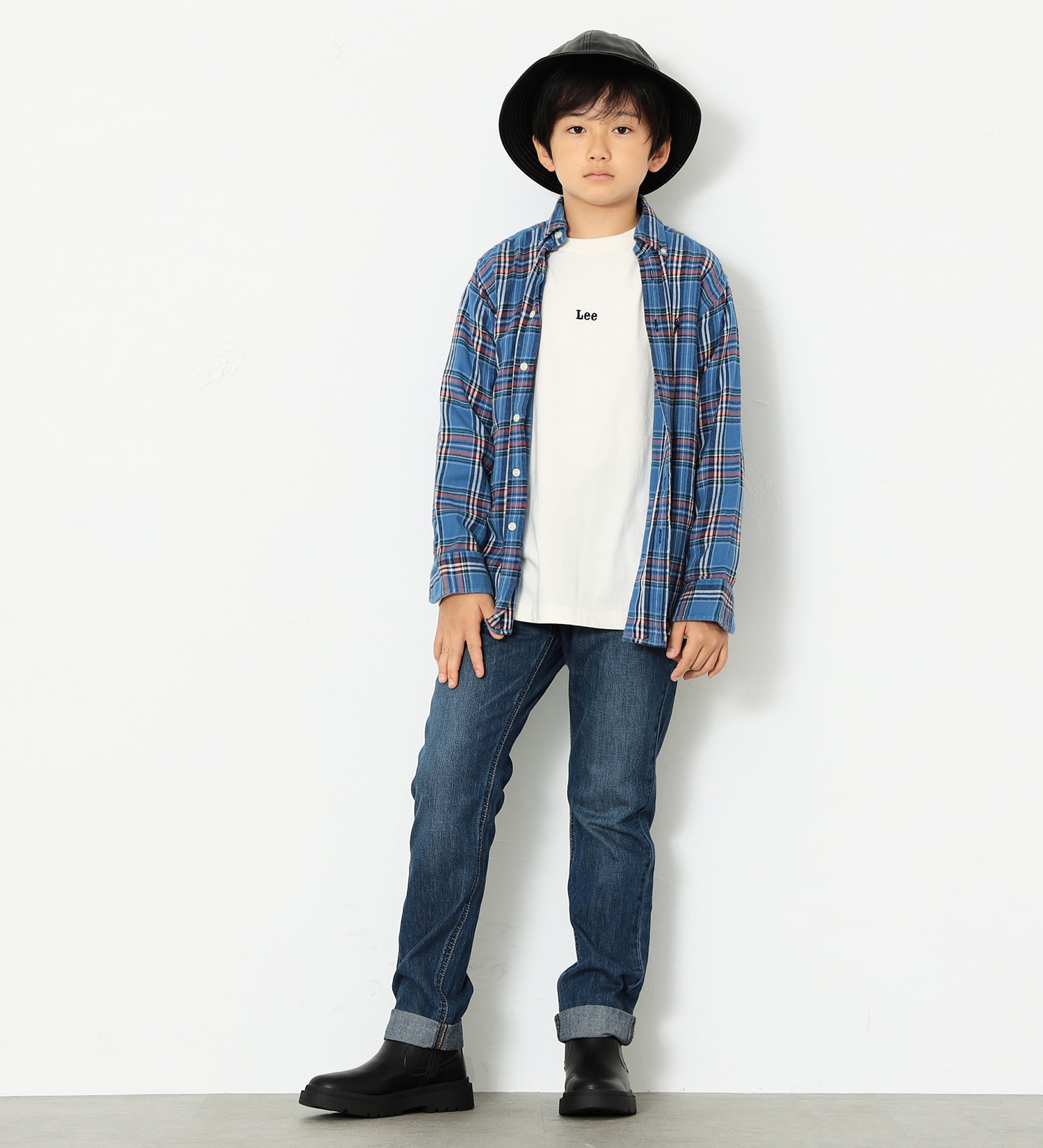 Lee(リー)の【BLACKFRIDAY】【130-160cm】キッズ ベーシック テーパードデニムパンツ|パンツ/デニムパンツ/キッズ|中色ブルー