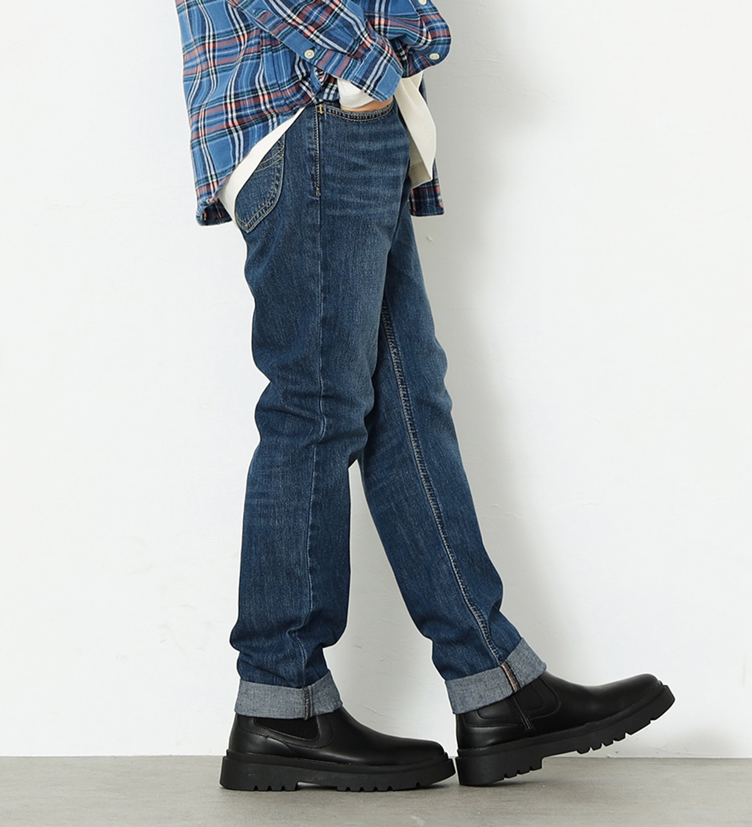 Lee(リー)の【BLACKFRIDAY】【130-160cm】キッズ ベーシック テーパードデニムパンツ|パンツ/デニムパンツ/キッズ|中色ブルー