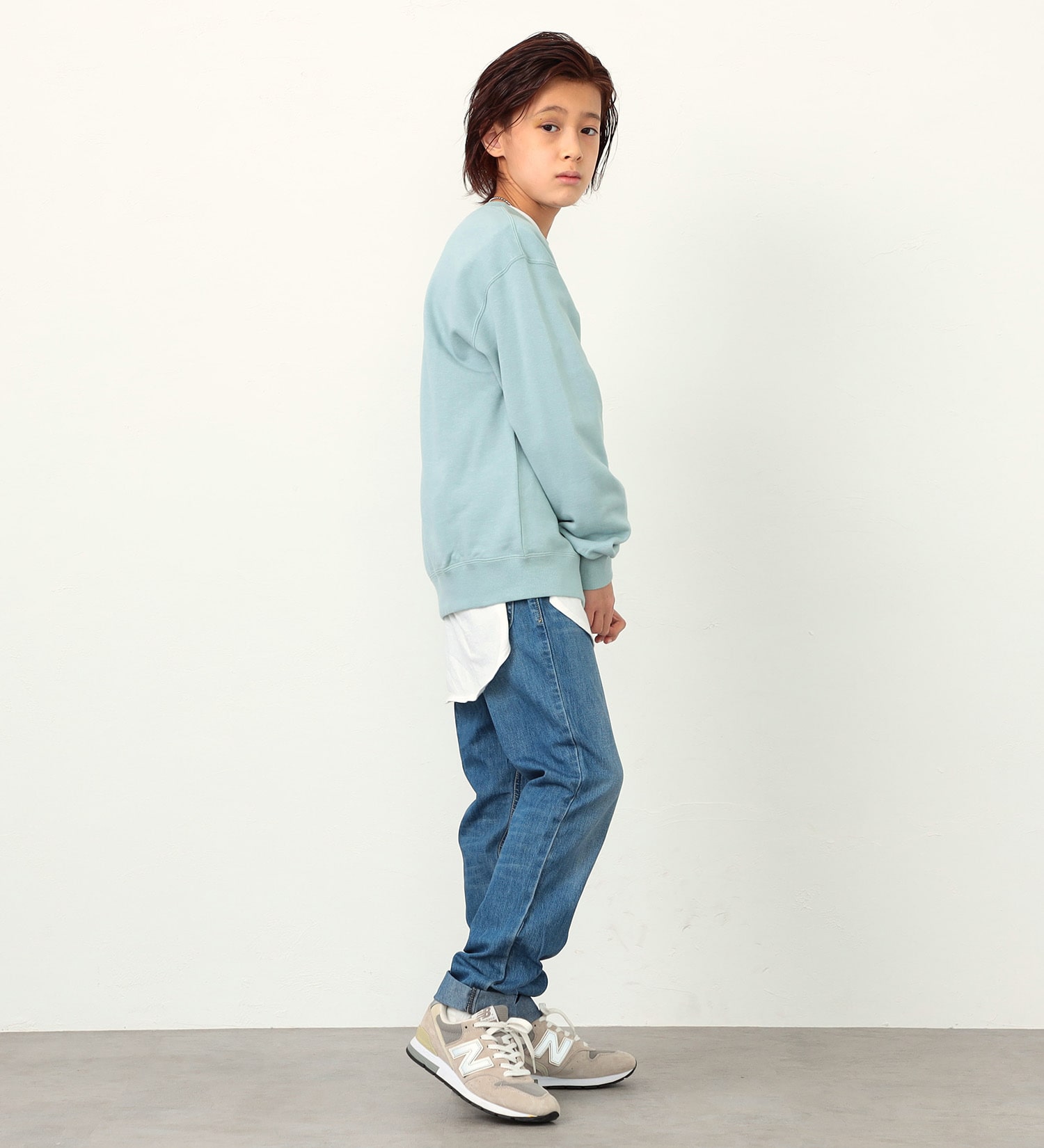 Lee(リー)の【BLACKFRIDAY】【130-160cm】キッズ ベーシック テーパードデニムパンツ|パンツ/デニムパンツ/キッズ|淡色ブルー