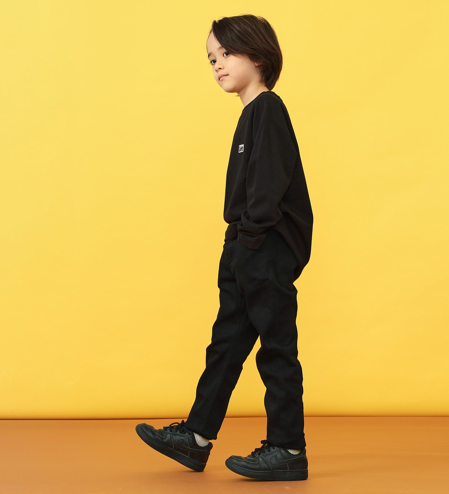 Lee(リー)の【110-160cm】キッズ ストレッチ/ストレートデニムパンツ|パンツ/デニムパンツ/キッズ|ブラックデニム