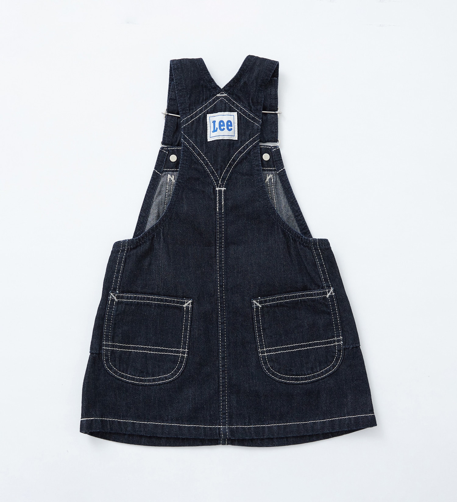 Lee(リー)の【80-100cm】ベビー オーバーオールスカート 高品質綿100%|オールインワン/ジャンパースカート/キッズ|インディゴブルー