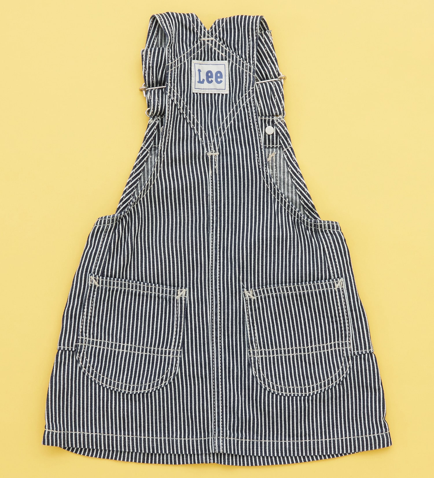 Lee(リー)の【80-100cm】ベビー オーバーオールスカート 高品質綿100%|オールインワン/ジャンパースカート/キッズ|ヒッコリー