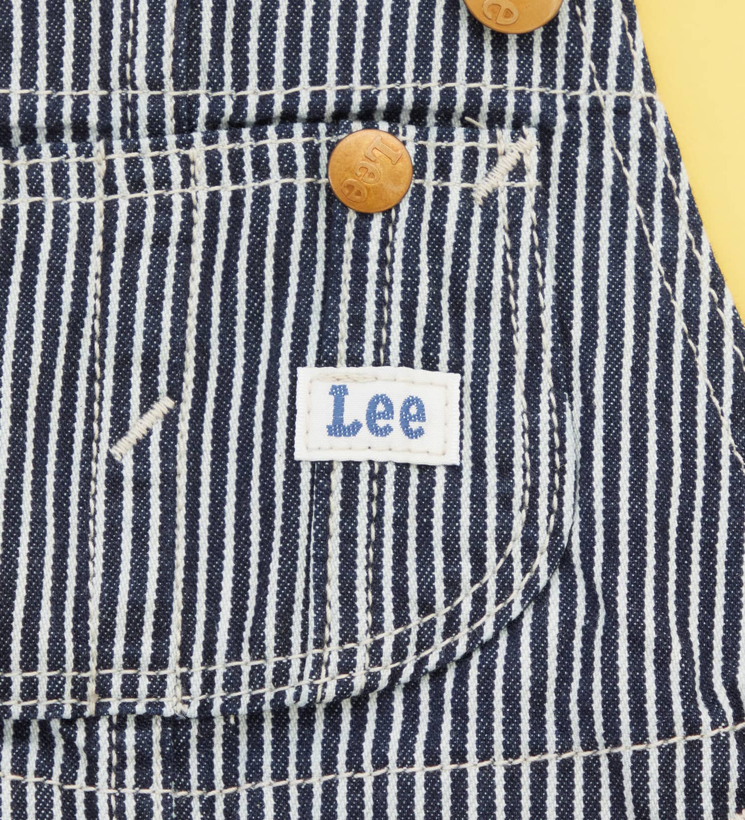 Lee(リー)の【80-100cm】ベビー オーバーオールスカート 高品質綿100%|オールインワン/ジャンパースカート/キッズ|ヒッコリー