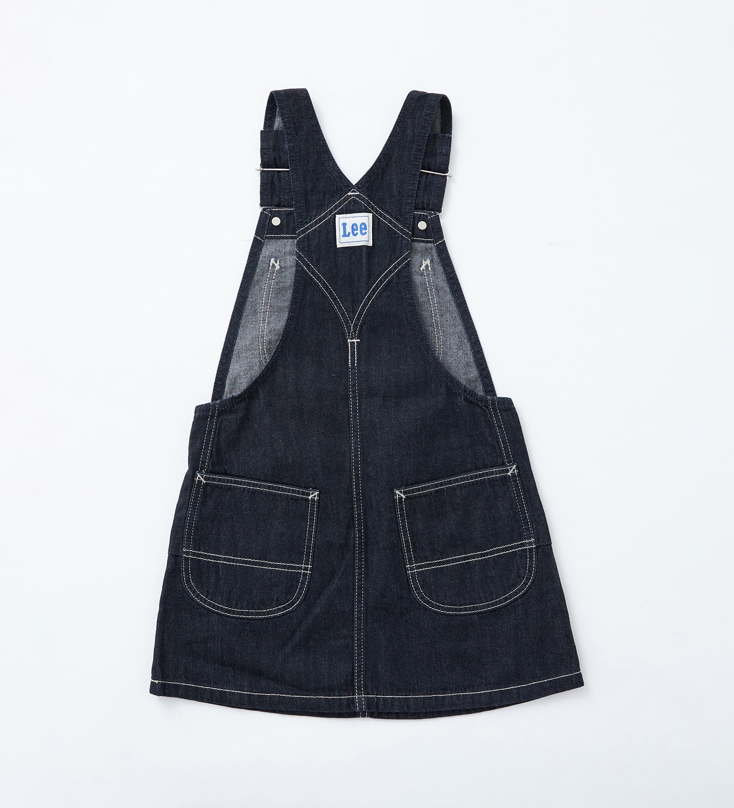 Lee(リー)の【110-160cm】キッズ オーバーオールスカート 高品質綿100％|オールインワン/ジャンパースカート/キッズ|インディゴブルー