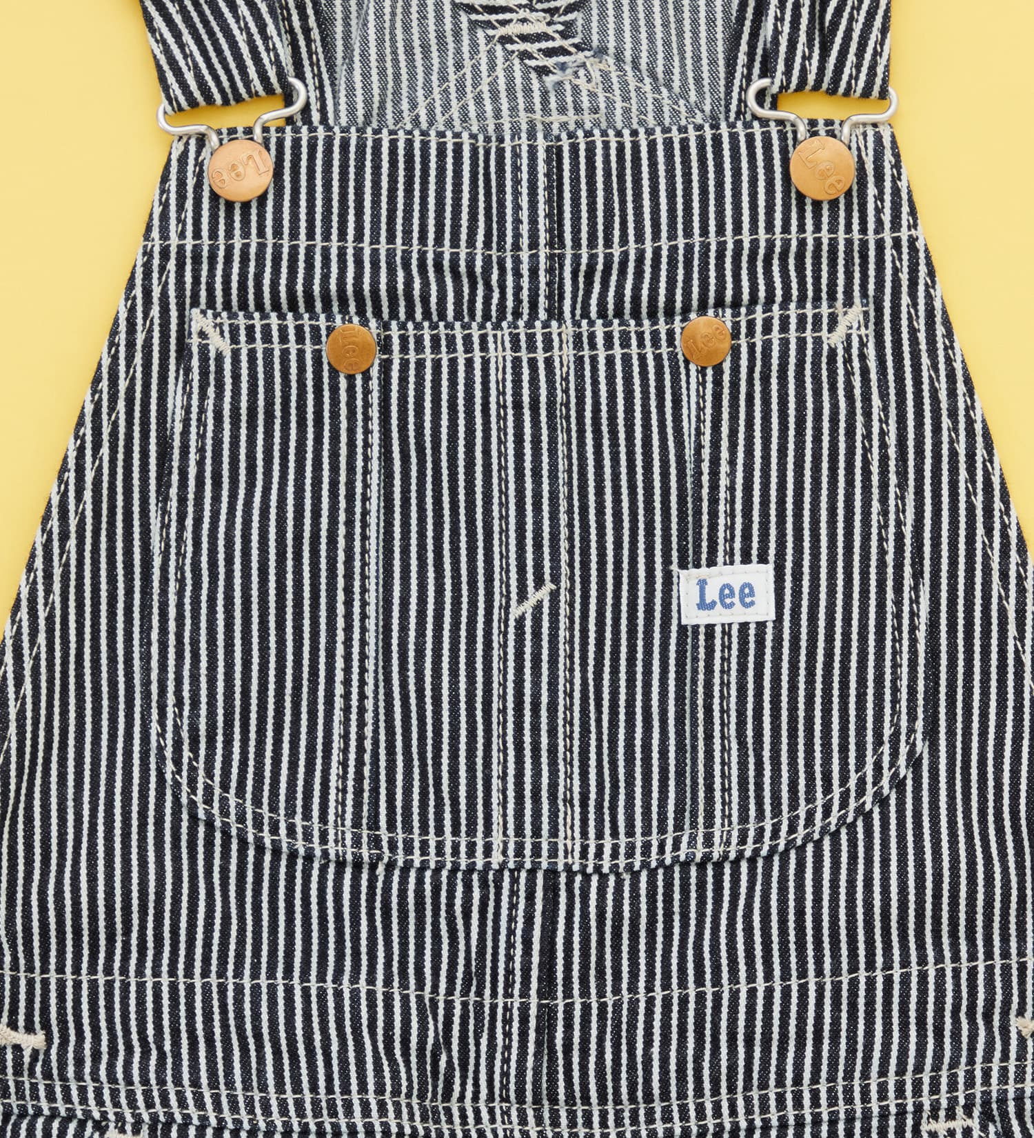Lee(リー)の【110-160cm】キッズ オーバーオールスカート 高品質綿100％|オールインワン/ジャンパースカート/キッズ|ヒッコリー