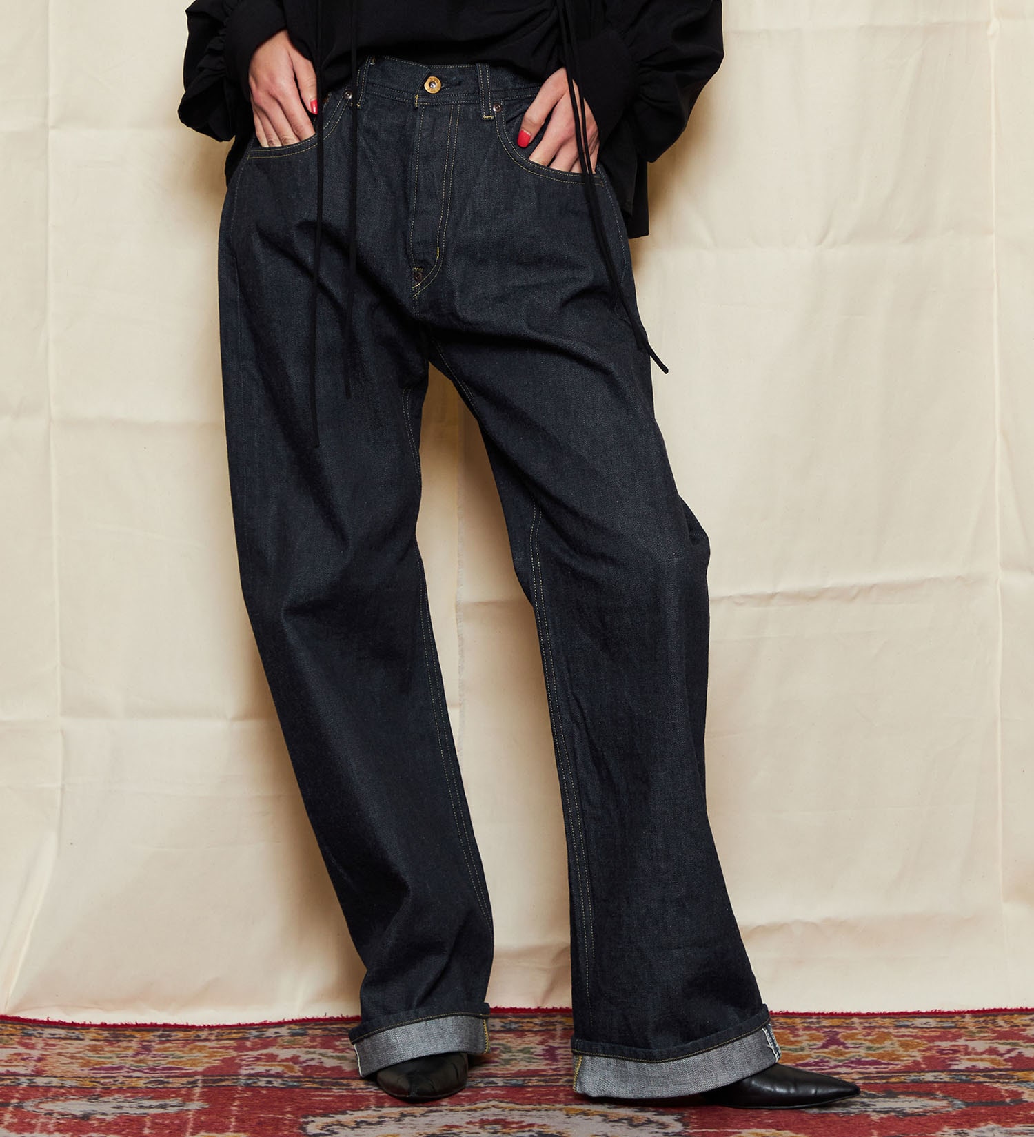 Lee(リー)の【予約】【101 100周年】101 COWBOY LOOSE STRAIGHT PANTS/ルーズストレート セルビッチデニム|パンツ/デニム/ジーンズパンツ/レディース|インディゴブルー