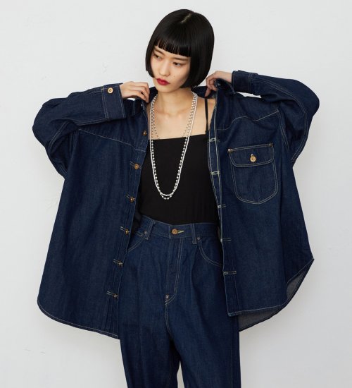 Lee(リー)の【101 100周年】RIDERS101 COWBOYSHIRTS/ライダース カウボーイシャツ|トップス/シャツ/ブラウス/レディース|インディゴブルー