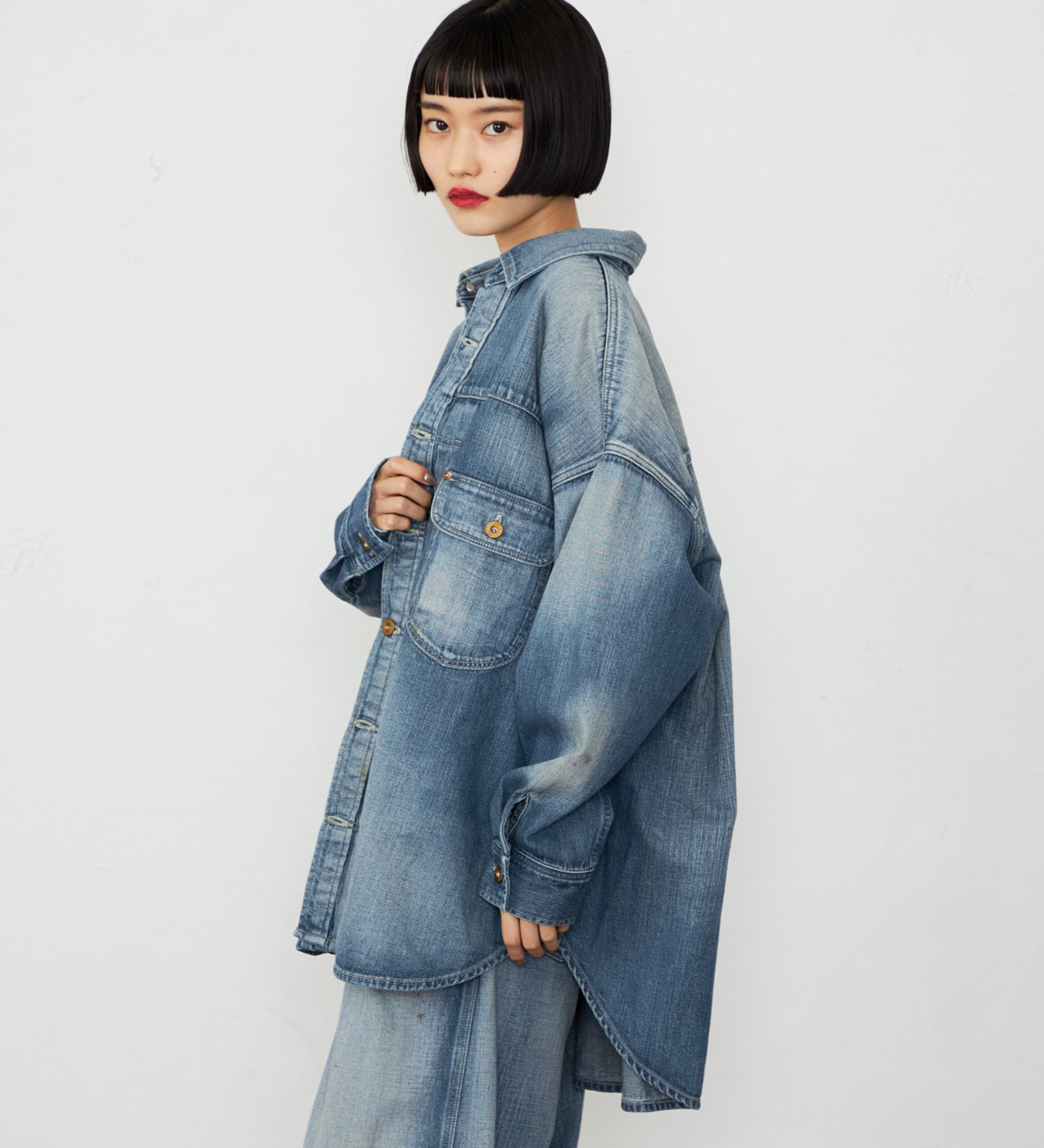 Lee(リー)の【101 100周年】RIDERS101 COWBOYSHIRTS/ライダース カウボーイシャツ|トップス/シャツ/ブラウス/レディース|中色ブルー