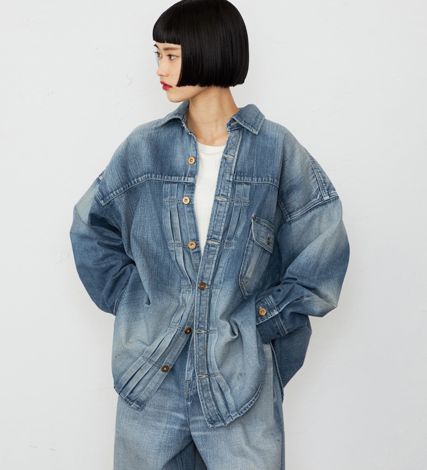 Lee(リー)の【101 100周年】RIDERS101 COWBOYSHIRTS/ライダース カウボーイシャツ|トップス/シャツ/ブラウス/レディース|中色ブルー