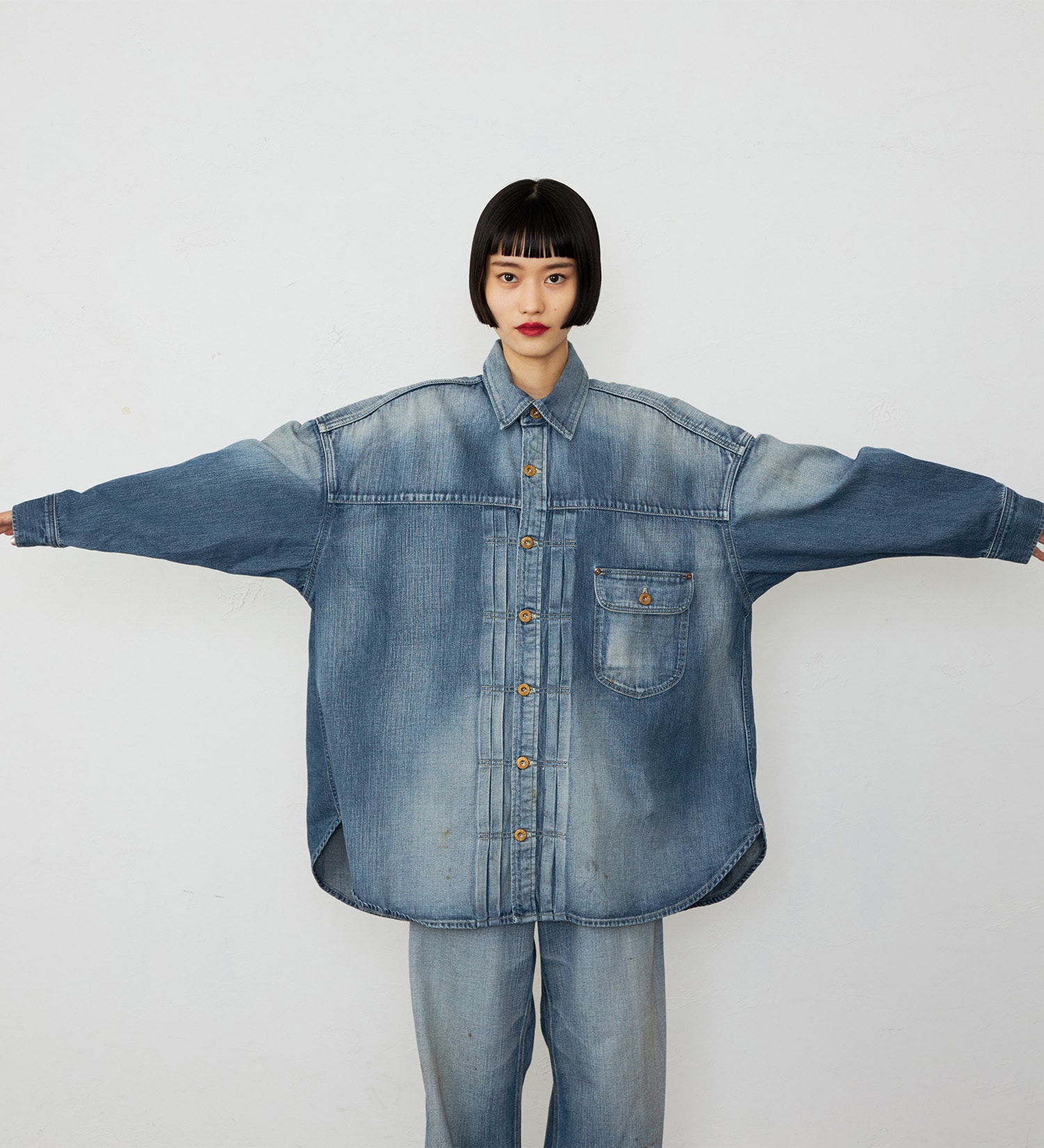 Lee(リー)の【101 100周年】RIDERS101 COWBOYSHIRTS/ライダース カウボーイシャツ|トップス/シャツ/ブラウス/レディース|中色ブルー