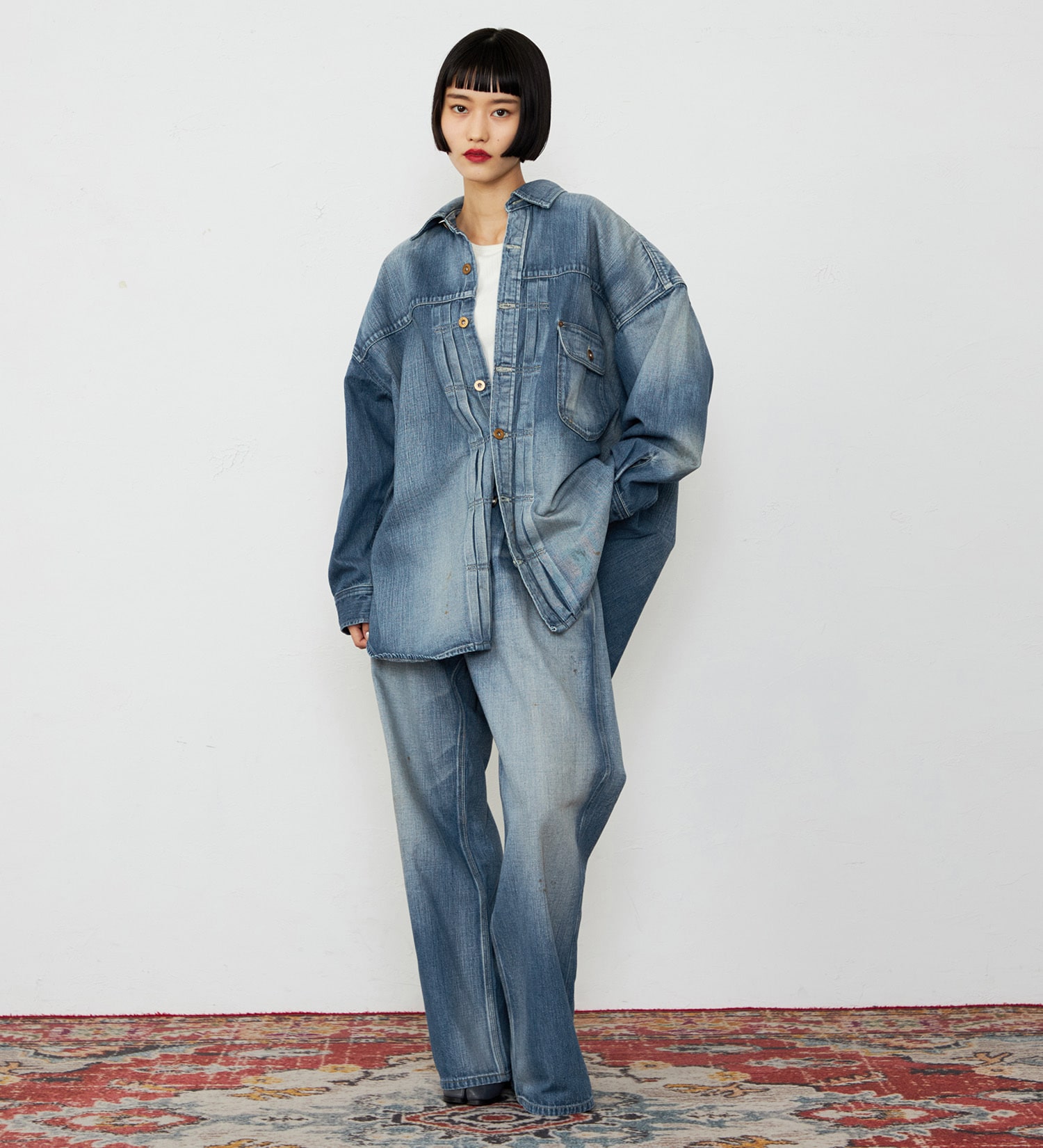 Lee(リー)の【101 100周年】RIDERS101 COWBOYSHIRTS/ライダース カウボーイシャツ|トップス/シャツ/ブラウス/レディース|中色ブルー