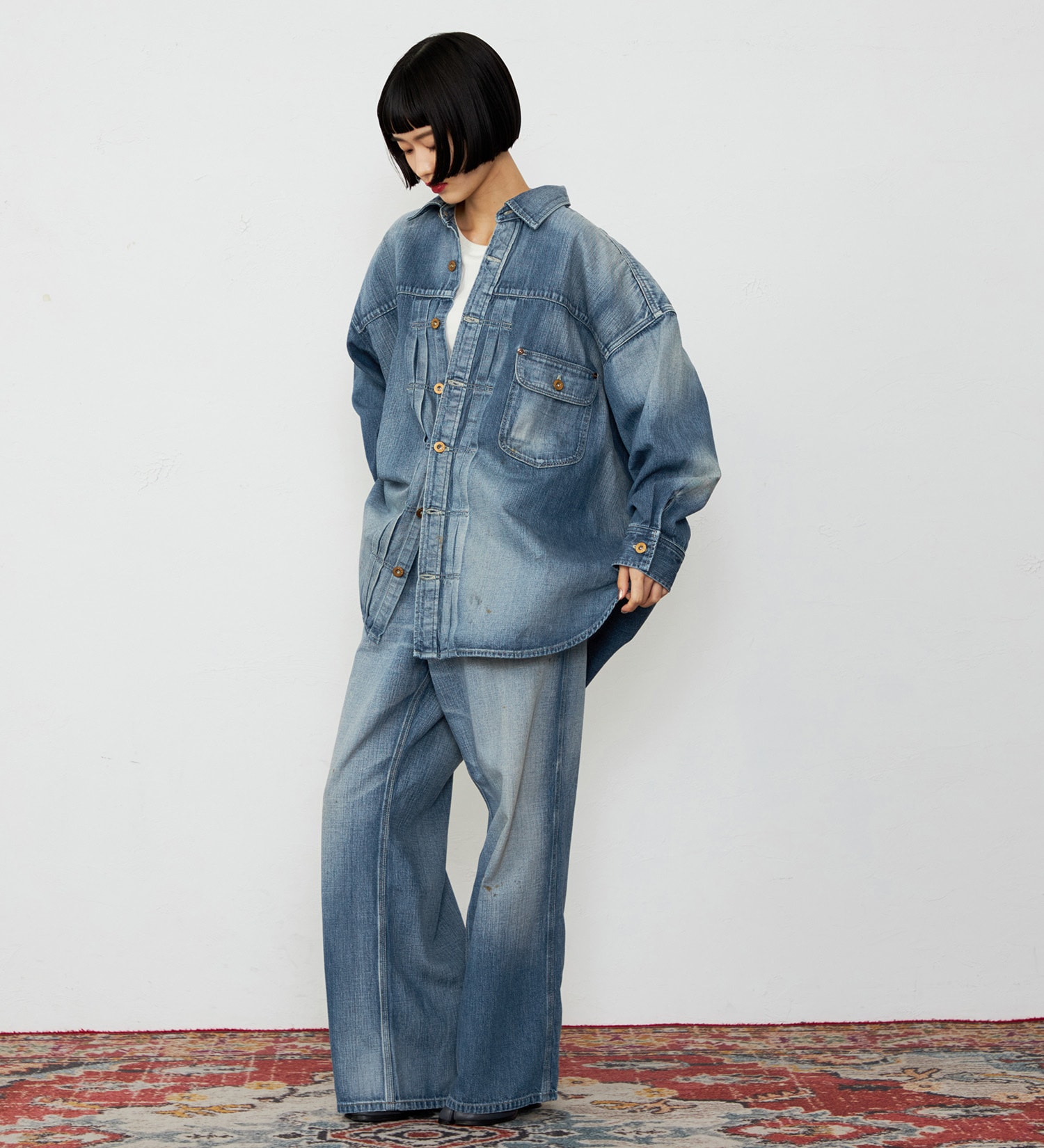 Lee(リー)の【101 100周年】RIDERS101 COWBOYSHIRTS/ライダース カウボーイシャツ|トップス/シャツ/ブラウス/レディース|中色ブルー