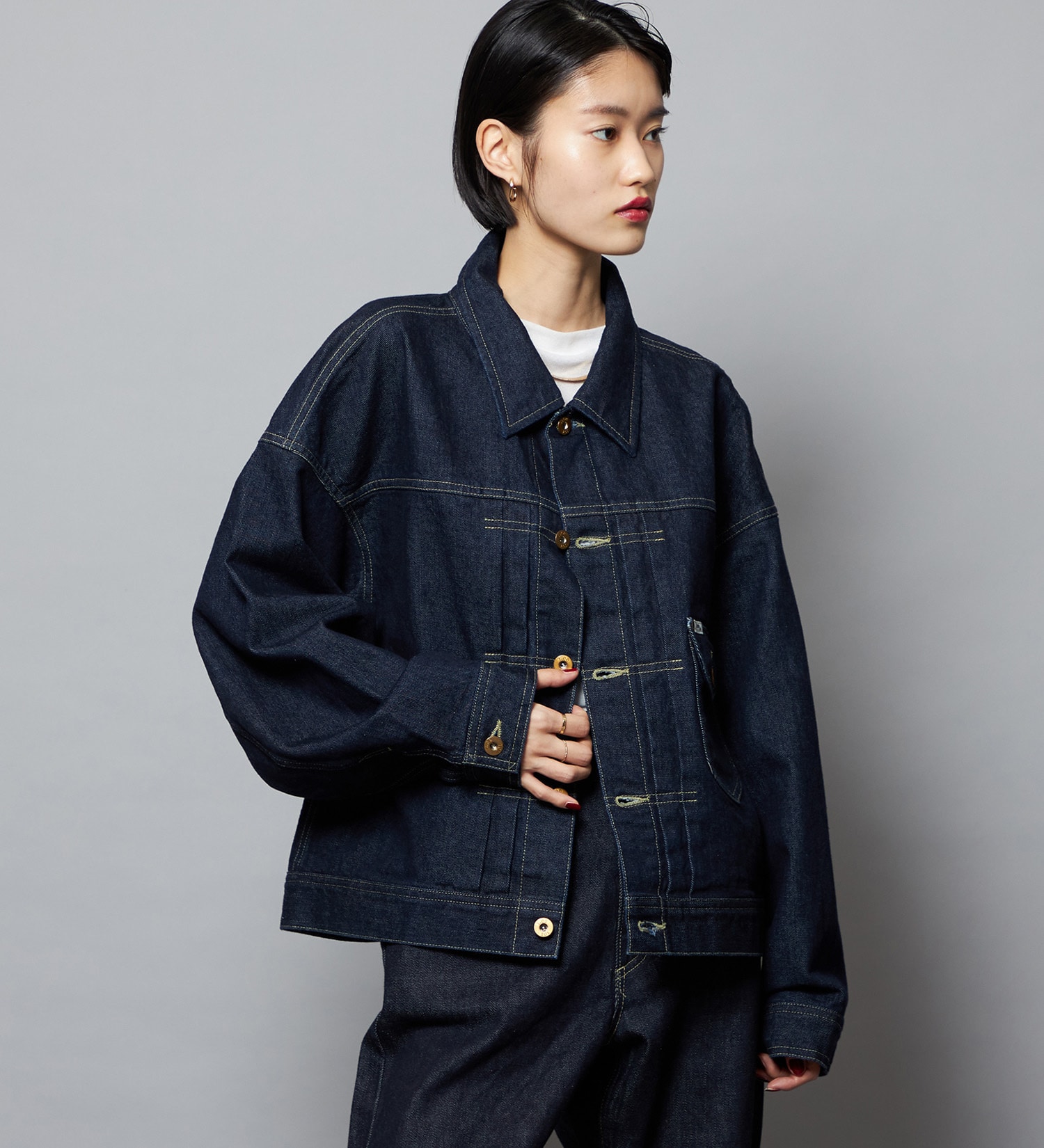 Lee(リー)の【予約】【101 101周年記念特別モデル】LOOSEFIT COWBOYJACKET デニムジャケット ジージャン セットアップ可|ジャケット/アウター/デニムジャケット/レディース|インディゴブルー