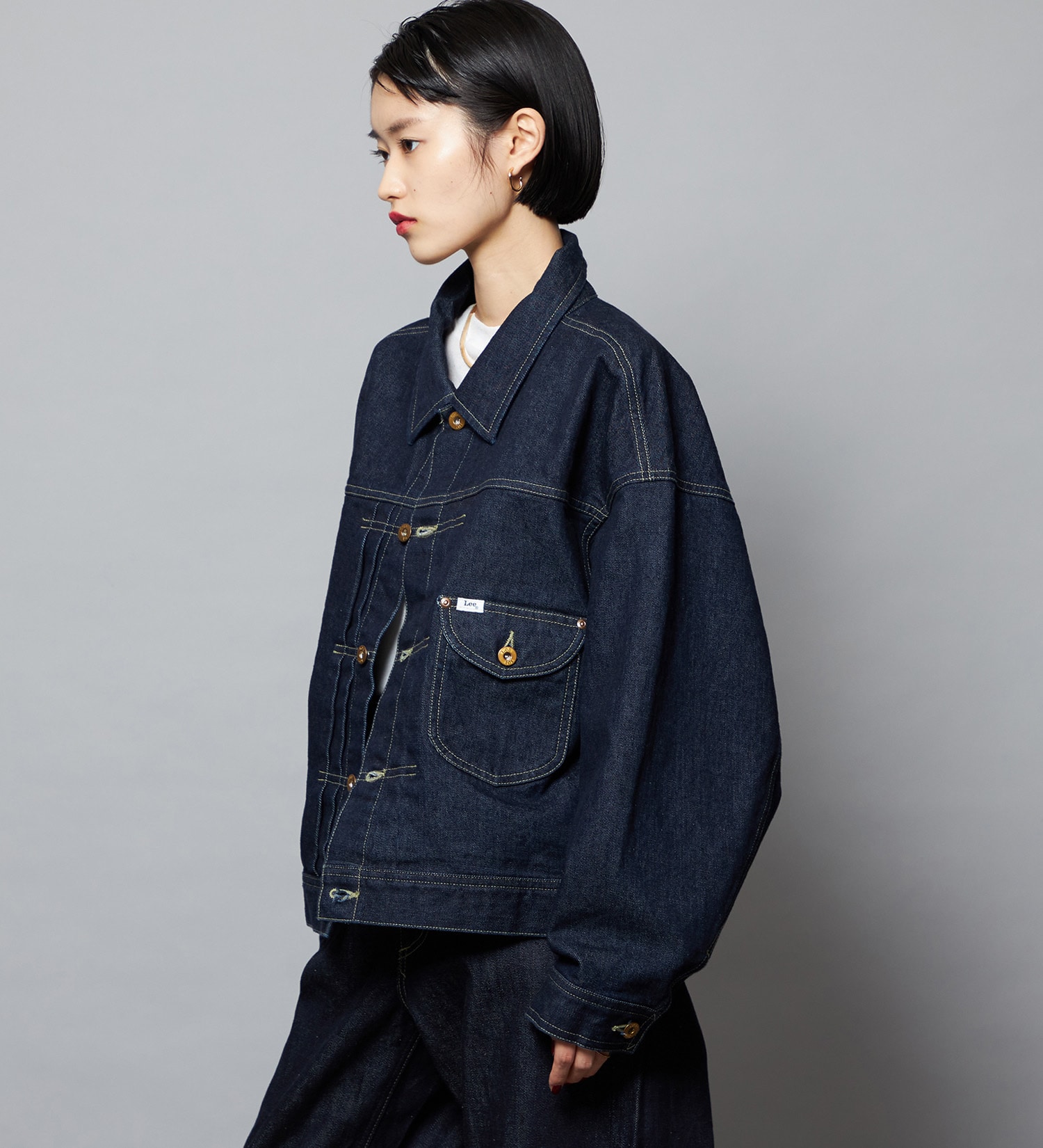 Lee(リー)の【予約】【101 101周年記念特別モデル】LOOSEFIT COWBOYJACKET デニムジャケット ジージャン セットアップ可|ジャケット/アウター/デニムジャケット/レディース|インディゴブルー