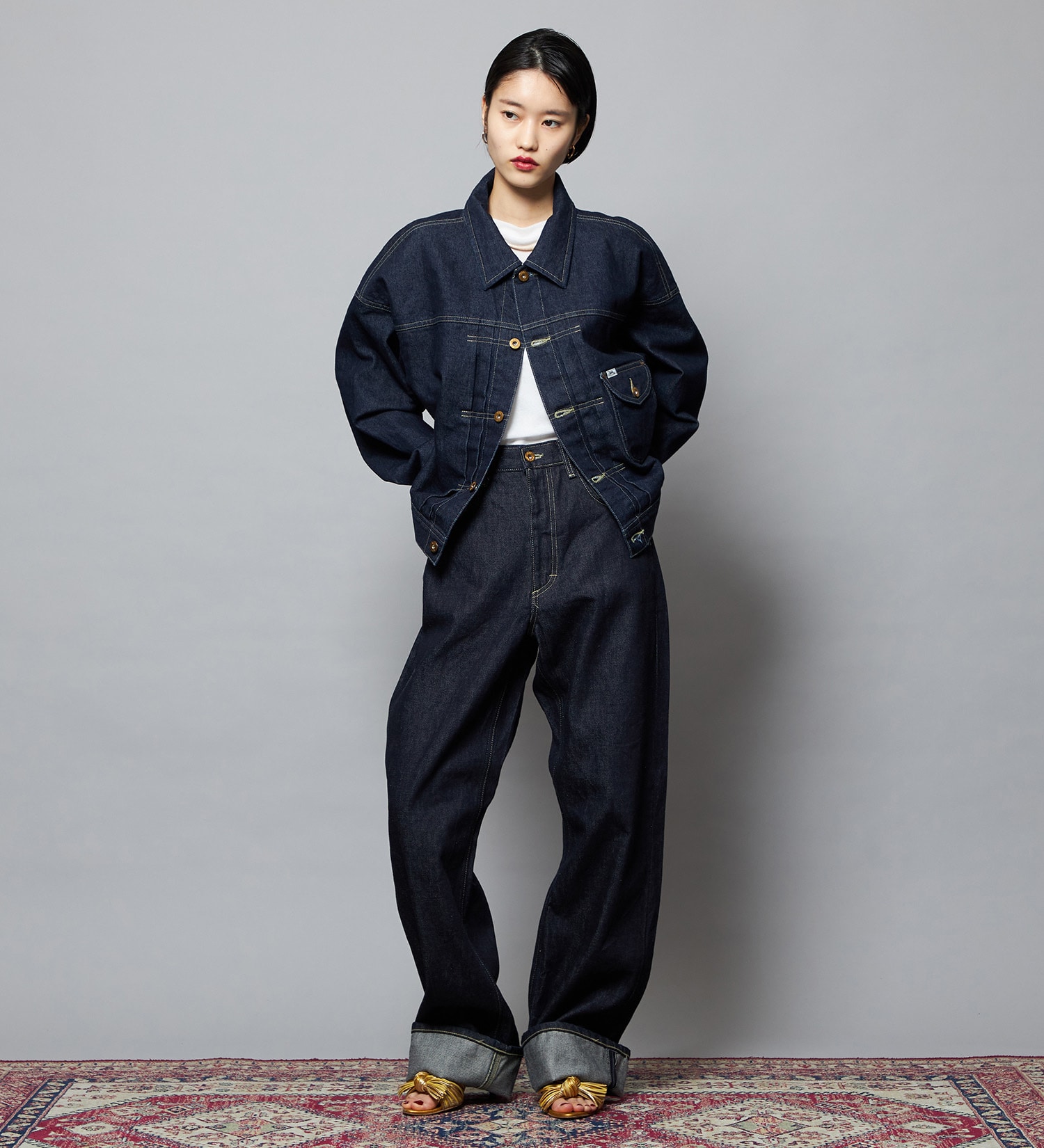 Lee(リー)の【予約】【101 101周年記念特別モデル】LOOSEFIT COWBOYJACKET デニムジャケット ジージャン セットアップ可|ジャケット/アウター/デニムジャケット/レディース|インディゴブルー