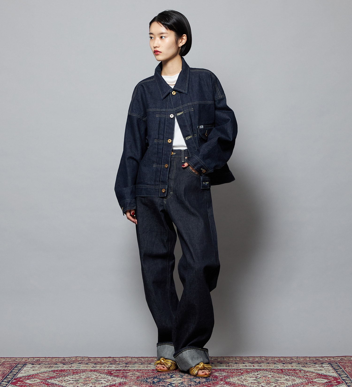 Lee(リー)の【予約】【101 101周年記念特別モデル】LOOSEFIT COWBOYJACKET デニムジャケット ジージャン セットアップ可|ジャケット/アウター/デニムジャケット/レディース|インディゴブルー