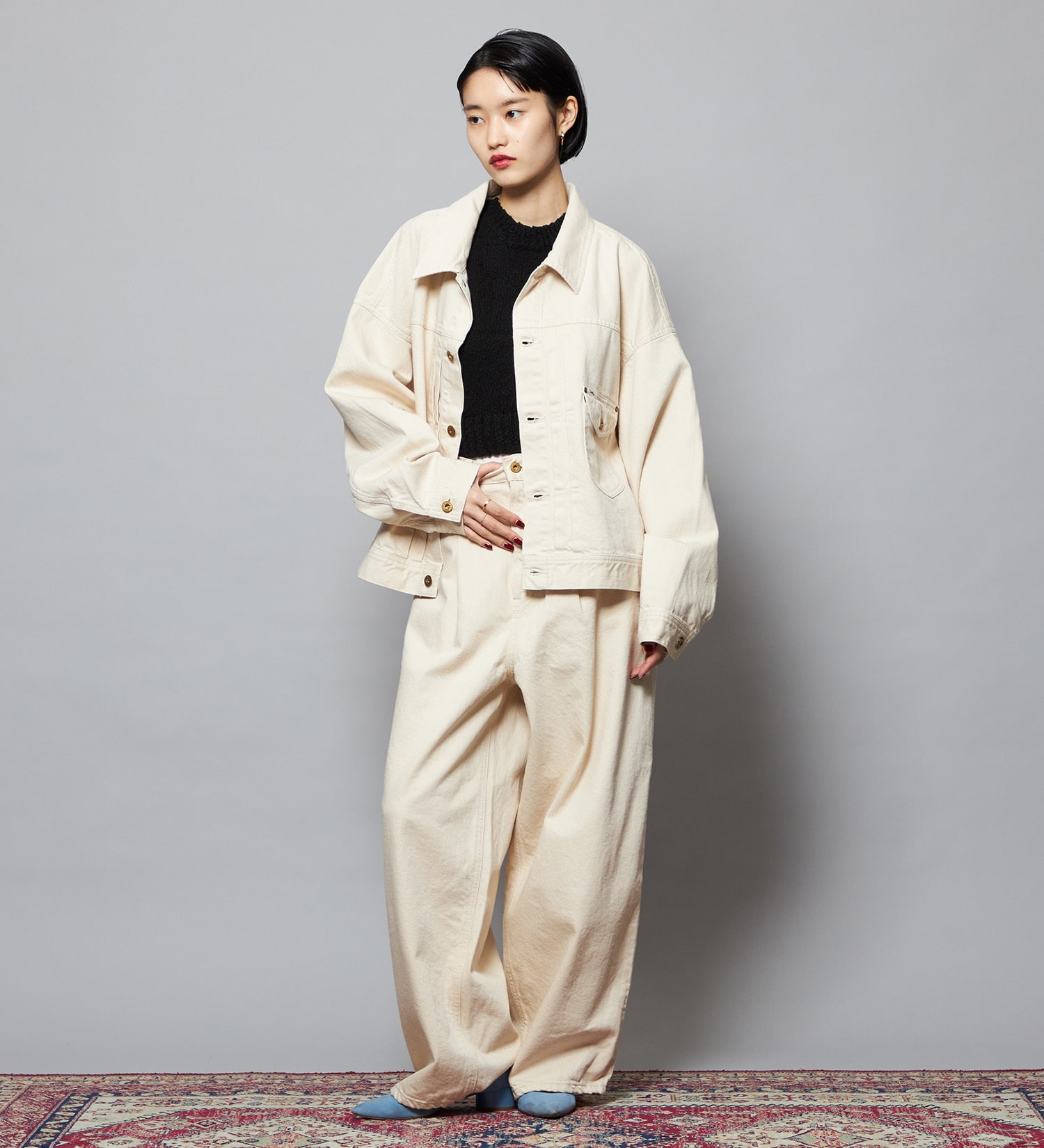 Lee(リー)の【予約】【101 101周年記念特別モデル】LOOSEFIT COWBOYJACKET デニムジャケット ジージャン セットアップ可|ジャケット/アウター/デニムジャケット/レディース|アイボリー