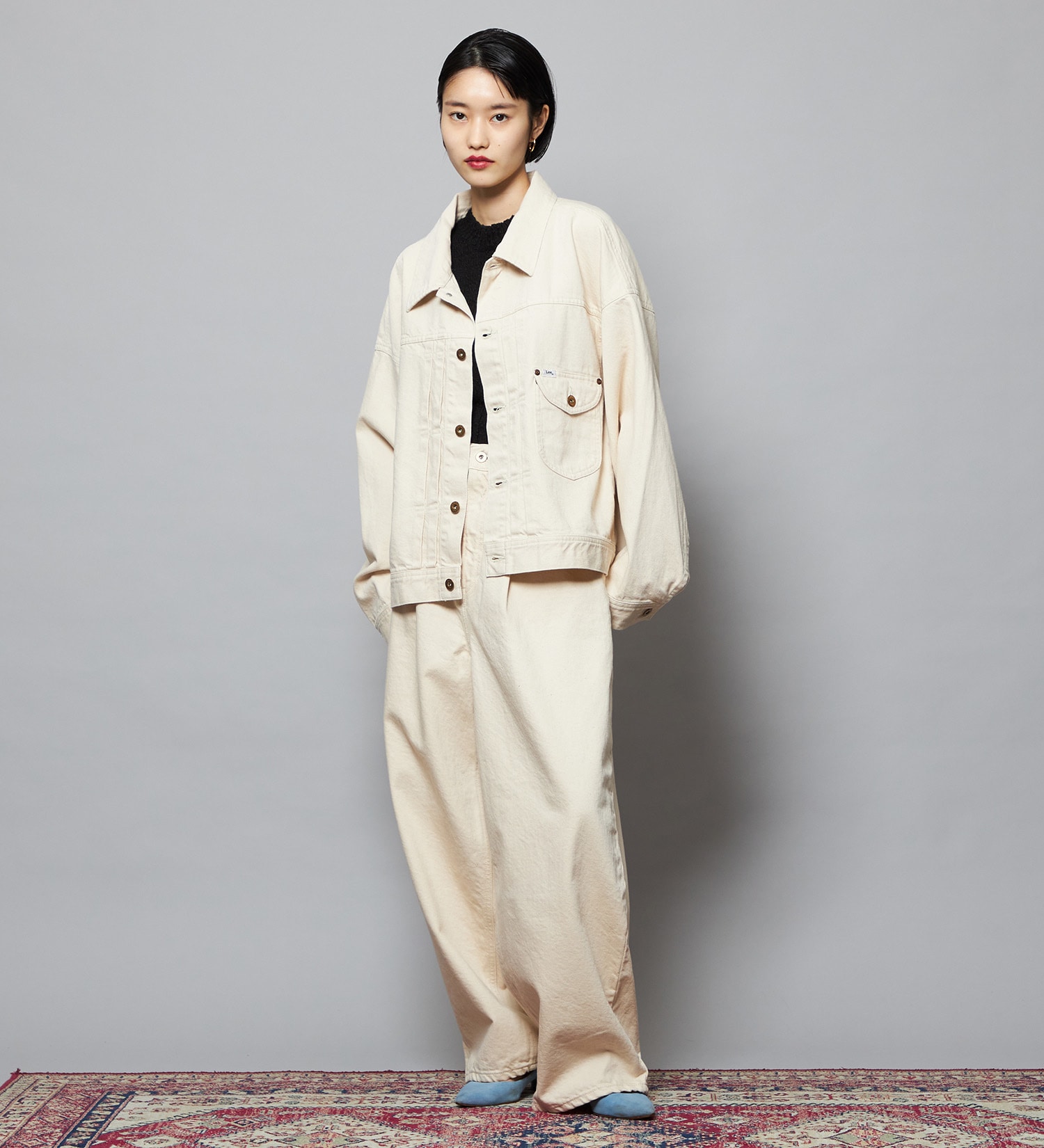 Lee(リー)の【予約】【101 101周年記念特別モデル】LOOSEFIT COWBOYJACKET デニムジャケット ジージャン セットアップ可|ジャケット/アウター/デニムジャケット/レディース|アイボリー