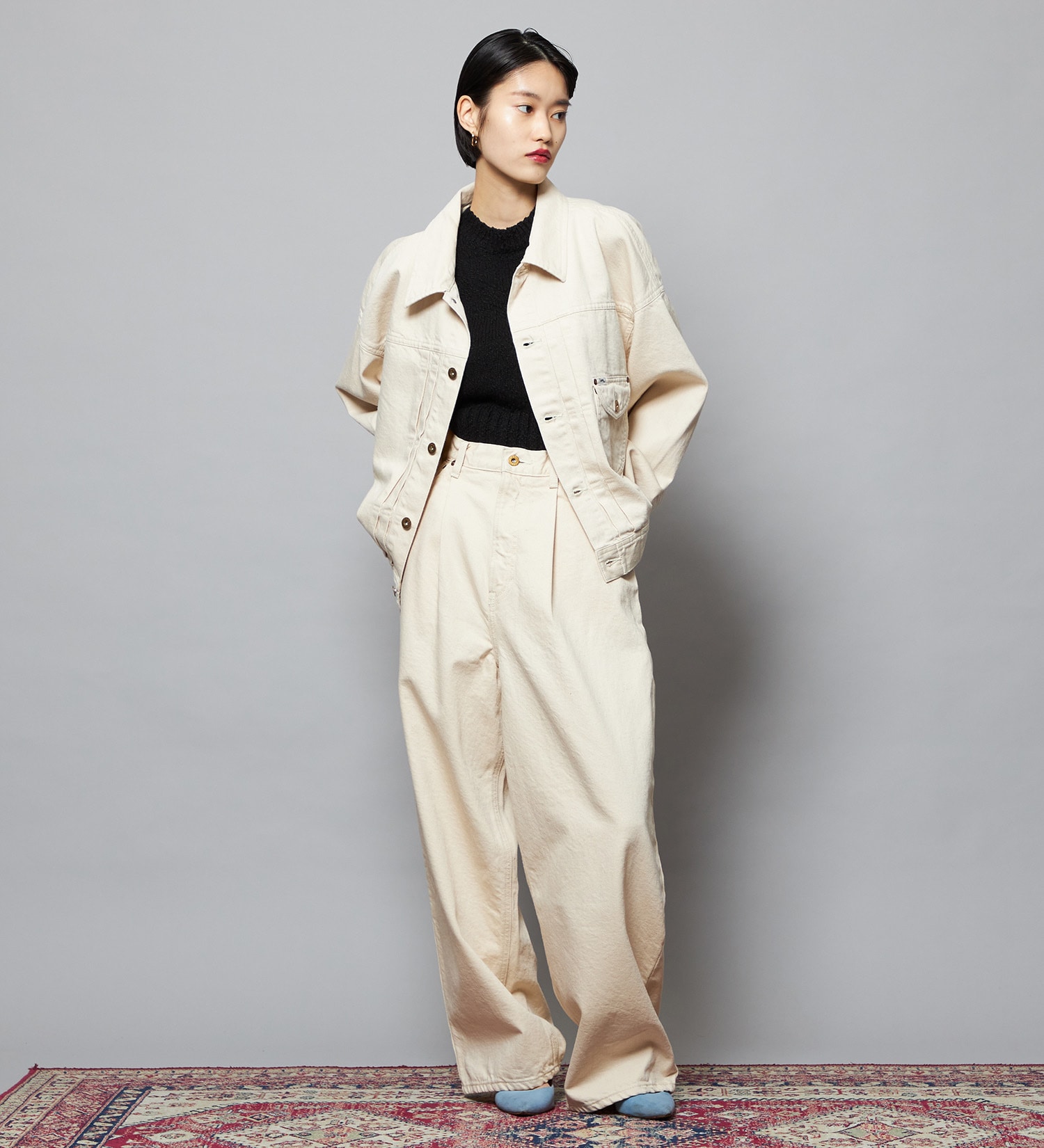 Lee(リー)の【予約】【101 101周年記念特別モデル】LOOSEFIT COWBOYJACKET デニムジャケット ジージャン セットアップ可|ジャケット/アウター/デニムジャケット/レディース|アイボリー