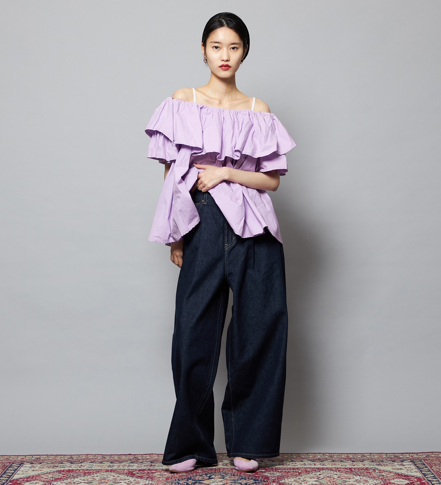 Lee(リー)の【予約】【101 101周年記念特別モデル】TUCK RIDERSPANTS デニムパンツ セットアップ可|パンツ/デニム/ジーンズパンツ/レディース|インディゴブルー