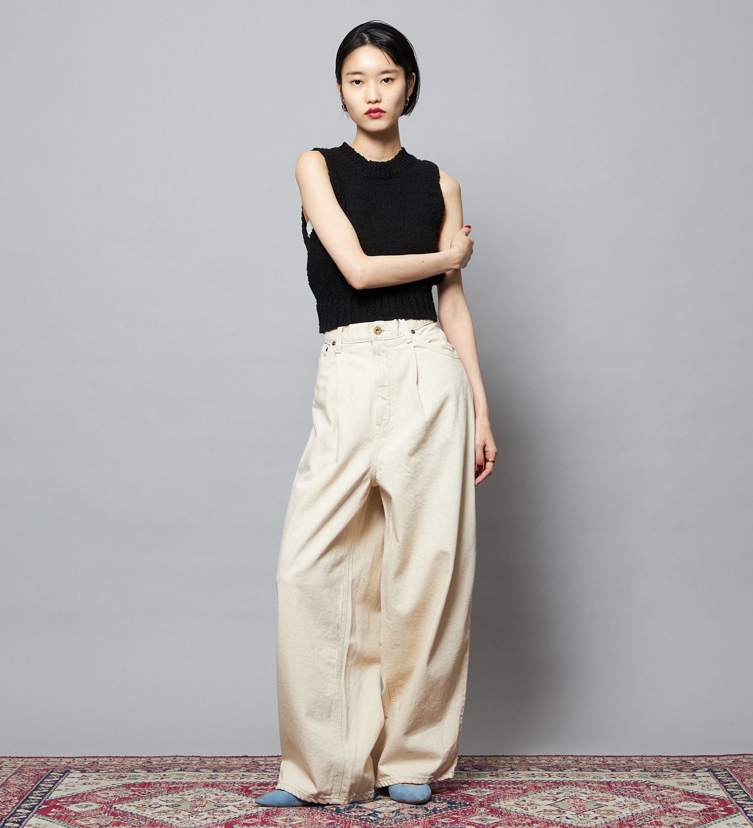 Lee(リー)の【予約】【101 101周年記念特別モデル】TUCK RIDERSPANTS デニムパンツ セットアップ可|パンツ/デニム/ジーンズパンツ/レディース|アイボリー