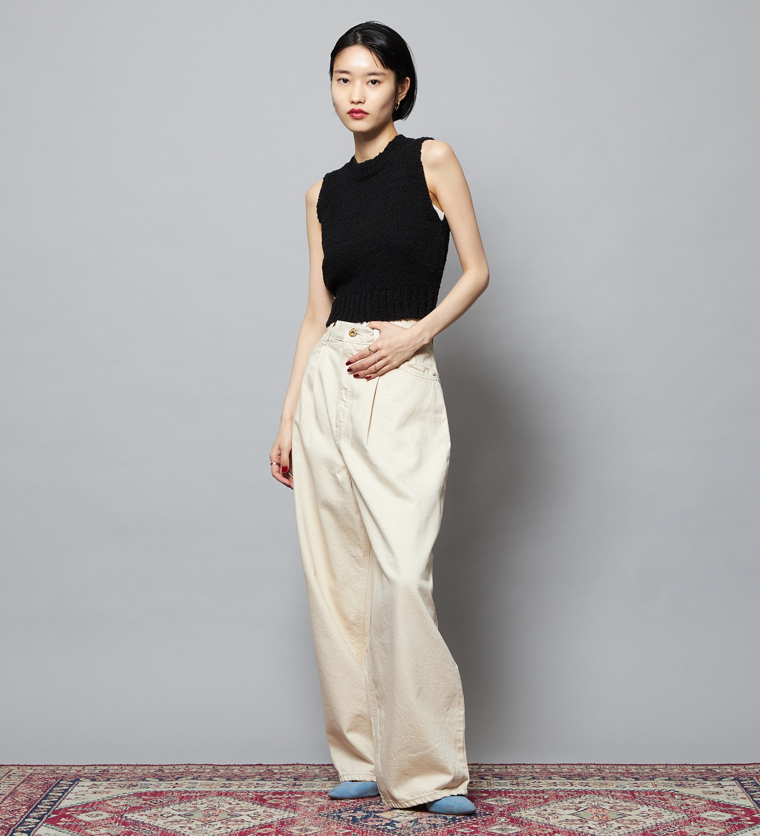 Lee(リー)の【予約】【101 101周年記念特別モデル】TUCK RIDERSPANTS デニムパンツ セットアップ可|パンツ/デニム/ジーンズパンツ/レディース|アイボリー