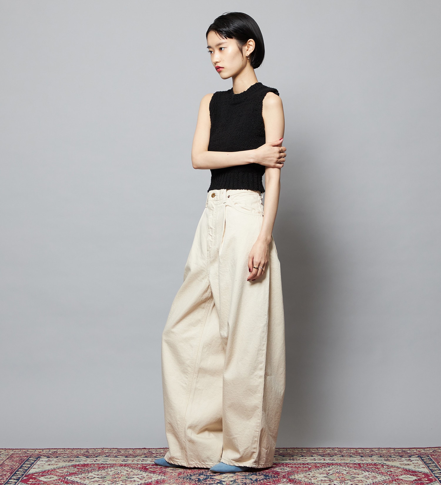 Lee(リー)の【予約】【101 101周年記念特別モデル】TUCK RIDERSPANTS デニムパンツ セットアップ可|パンツ/デニム/ジーンズパンツ/レディース|アイボリー