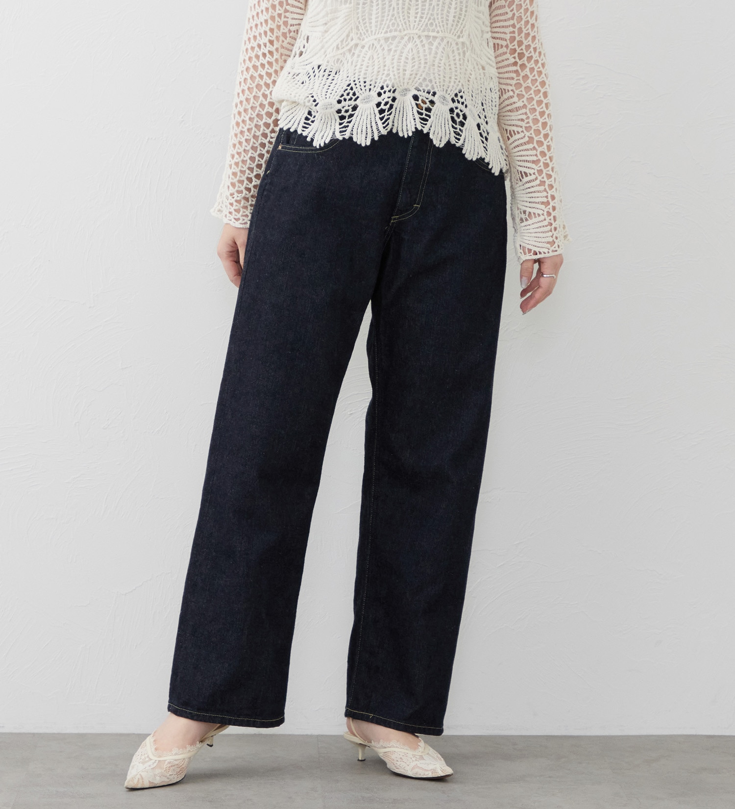 Lee(リー)の【試着対象】【101 101周年記念特別モデル】ANNIVERSARY 101 WIDE STRAIGHT SELVEDGE セットアップ可|パンツ/デニム/ジーンズパンツ/レディース|インディゴブルー