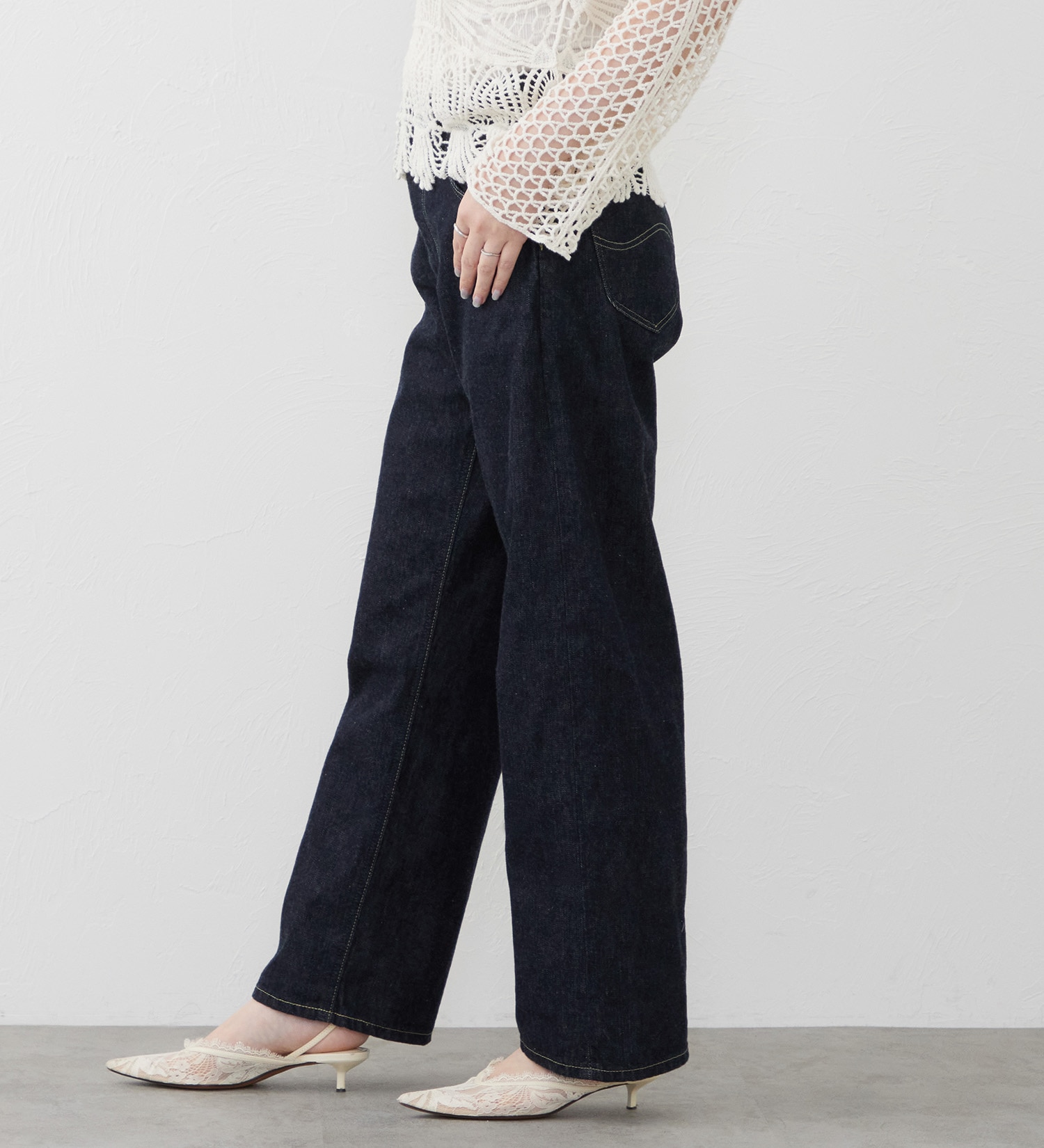 Lee(リー)の【試着対象】【101 101周年記念特別モデル】ANNIVERSARY 101 WIDE STRAIGHT SELVEDGE セットアップ可|パンツ/デニム/ジーンズパンツ/レディース|インディゴブルー