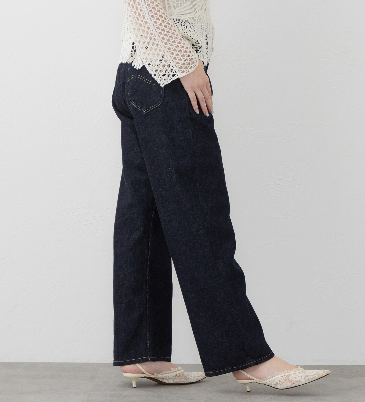 Lee(リー)の【試着対象】【101 101周年記念特別モデル】ANNIVERSARY 101 WIDE STRAIGHT SELVEDGE セットアップ可|パンツ/デニム/ジーンズパンツ/レディース|インディゴブルー