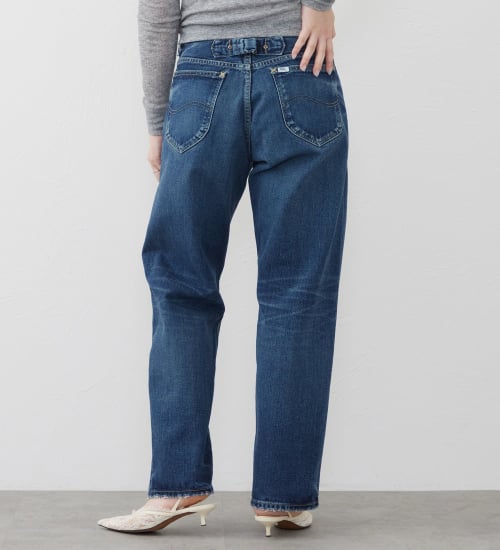 Lee(リー)の【101 101周年記念特別モデル】ANNIVERSARY 101 WIDE STRAIGHT SELVEDGE セットアップ可|パンツ/デニム/ジーンズパンツ/レディース|中色ブルー