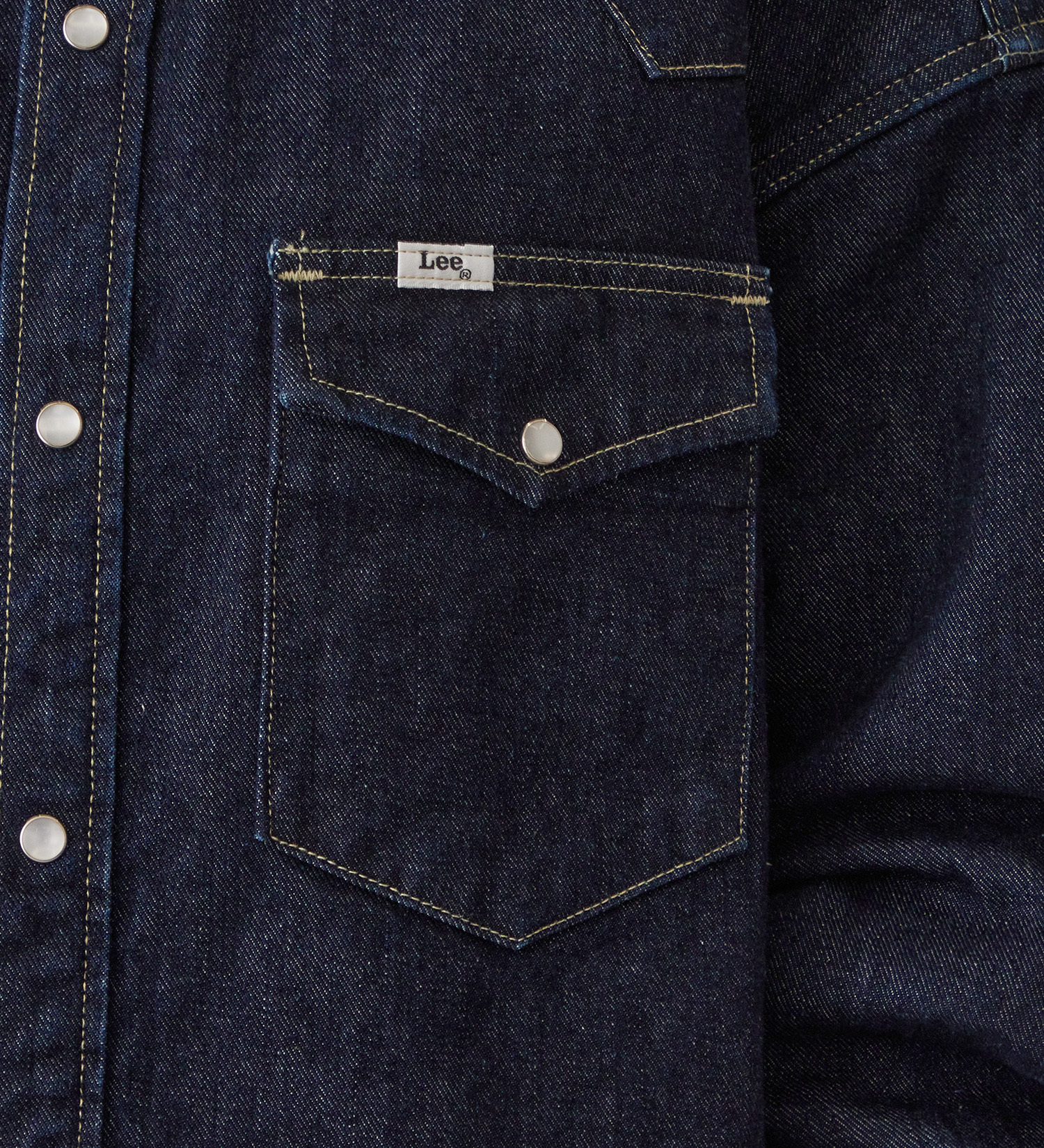 Lee(リー)の【予約】【101 101周年記念特別モデル】ANNIVERSARY 101 ICONIC BAND COLLAR SHIRTS JACKET セットアップ可|トップス/シャツ/ブラウス/レディース|インディゴブルー