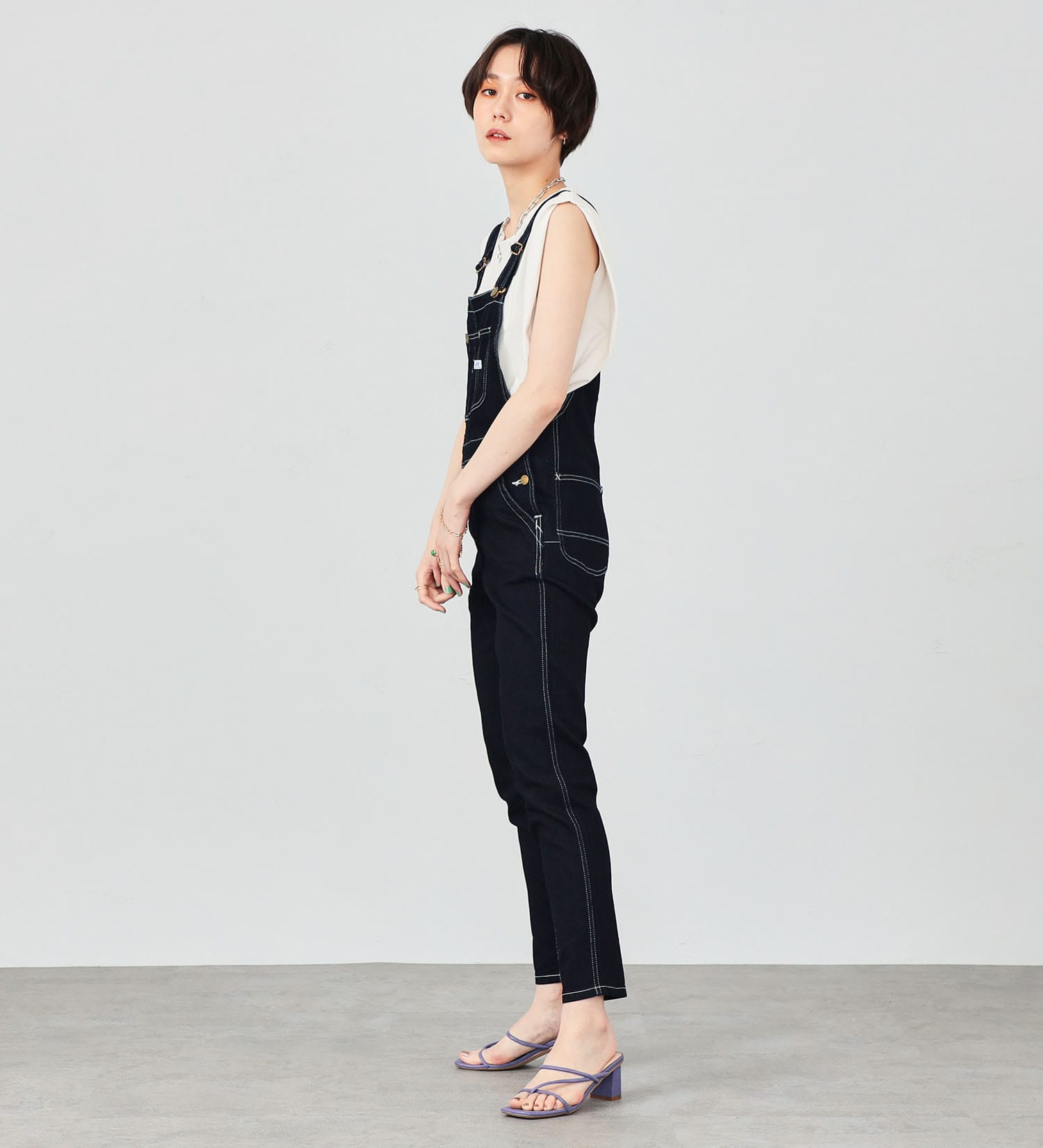 Lee(リー)の【すっきり着こなす】オーバーオール ストレッチスリム|オールインワン/サロペット/オーバーオール/レディース|インディゴブルー