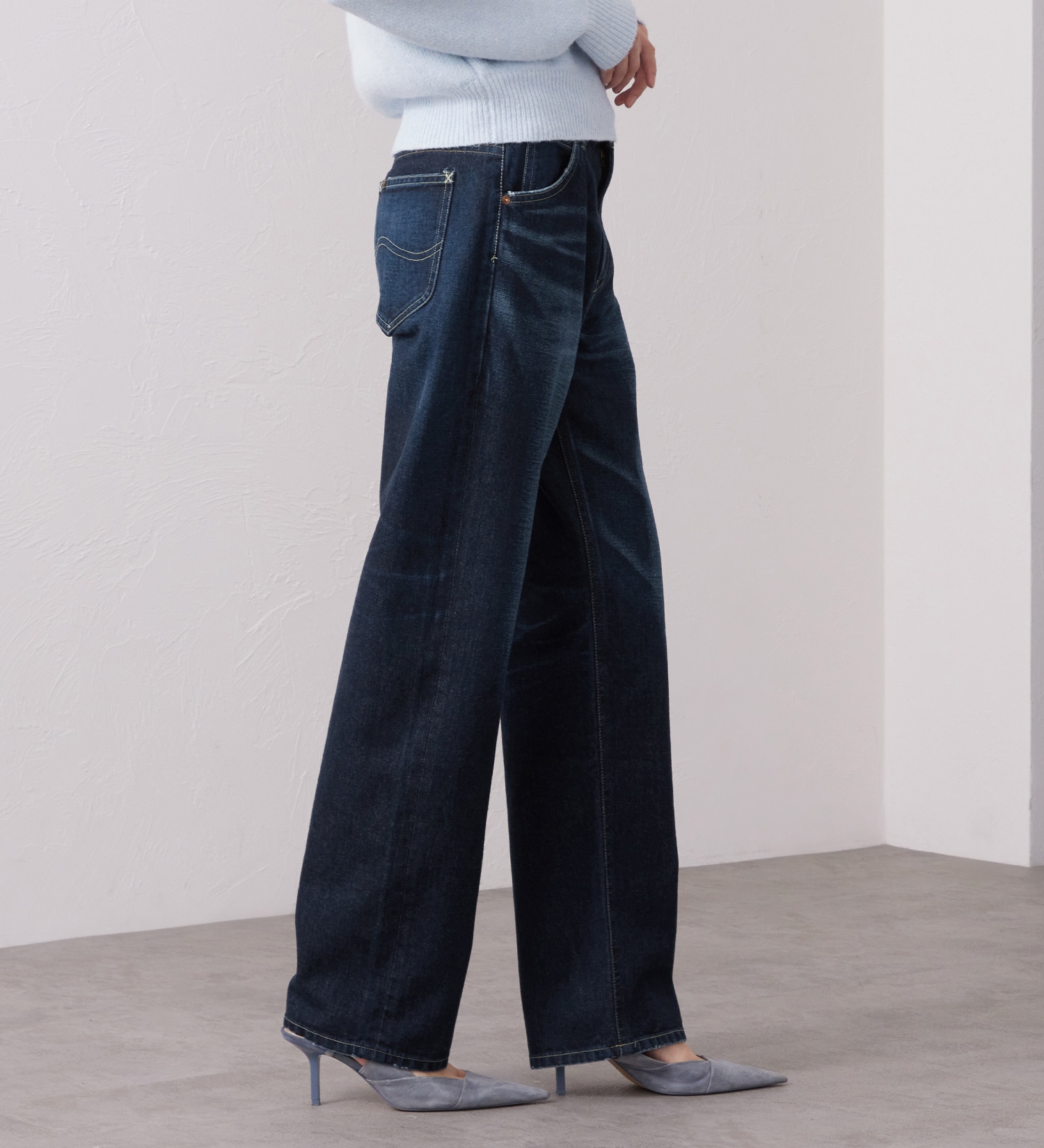 Lee(リー)のSTANDARD WARDROBE ボーイズストレートパンツ セットアップ対応|パンツ/デニム/ジーンズパンツ/レディース|濃色ブルー