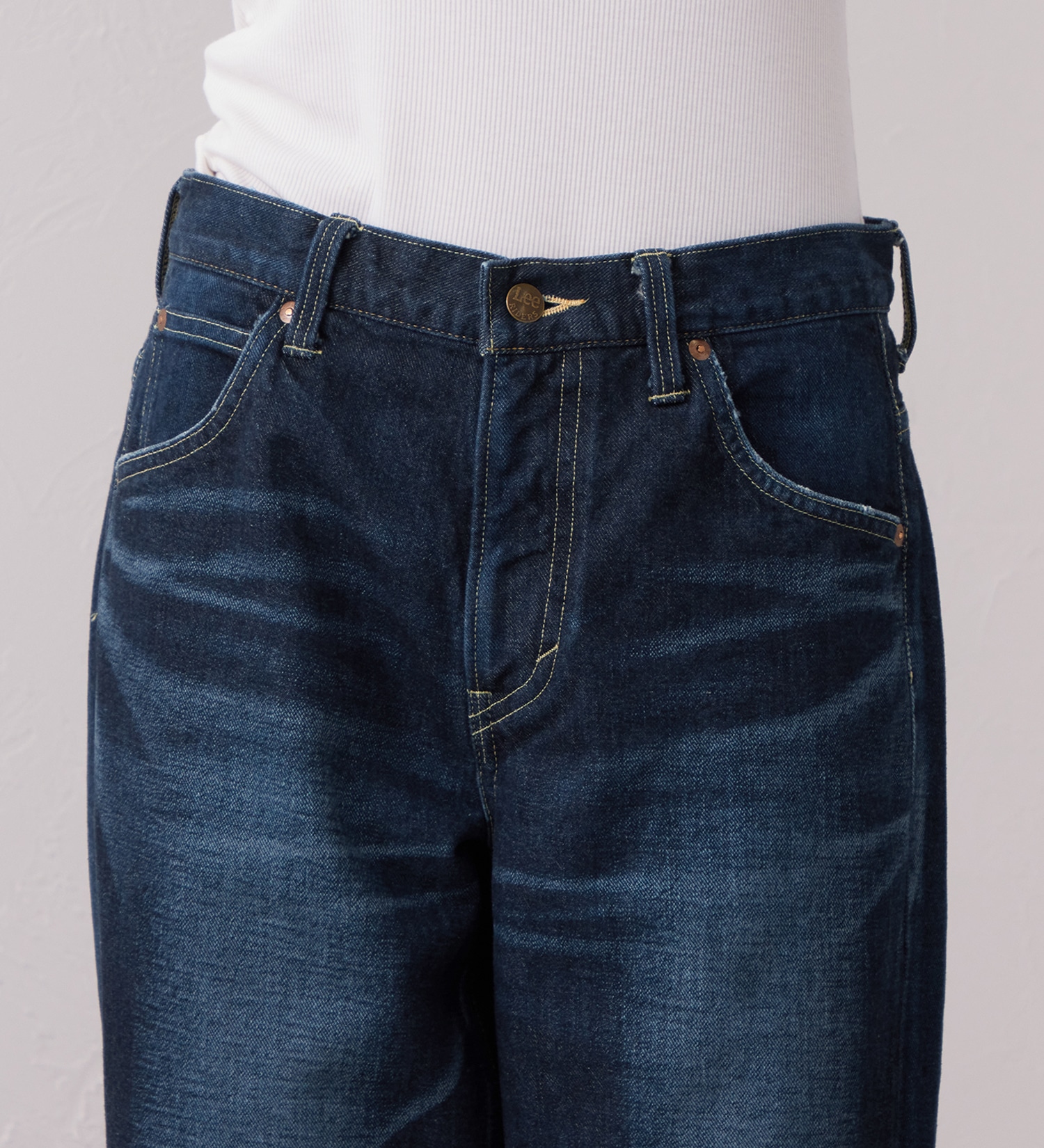 Lee(リー)のSTANDARD WARDROBE ボーイズストレートパンツ セットアップ対応|パンツ/デニム/ジーンズパンツ/レディース|濃色ブルー