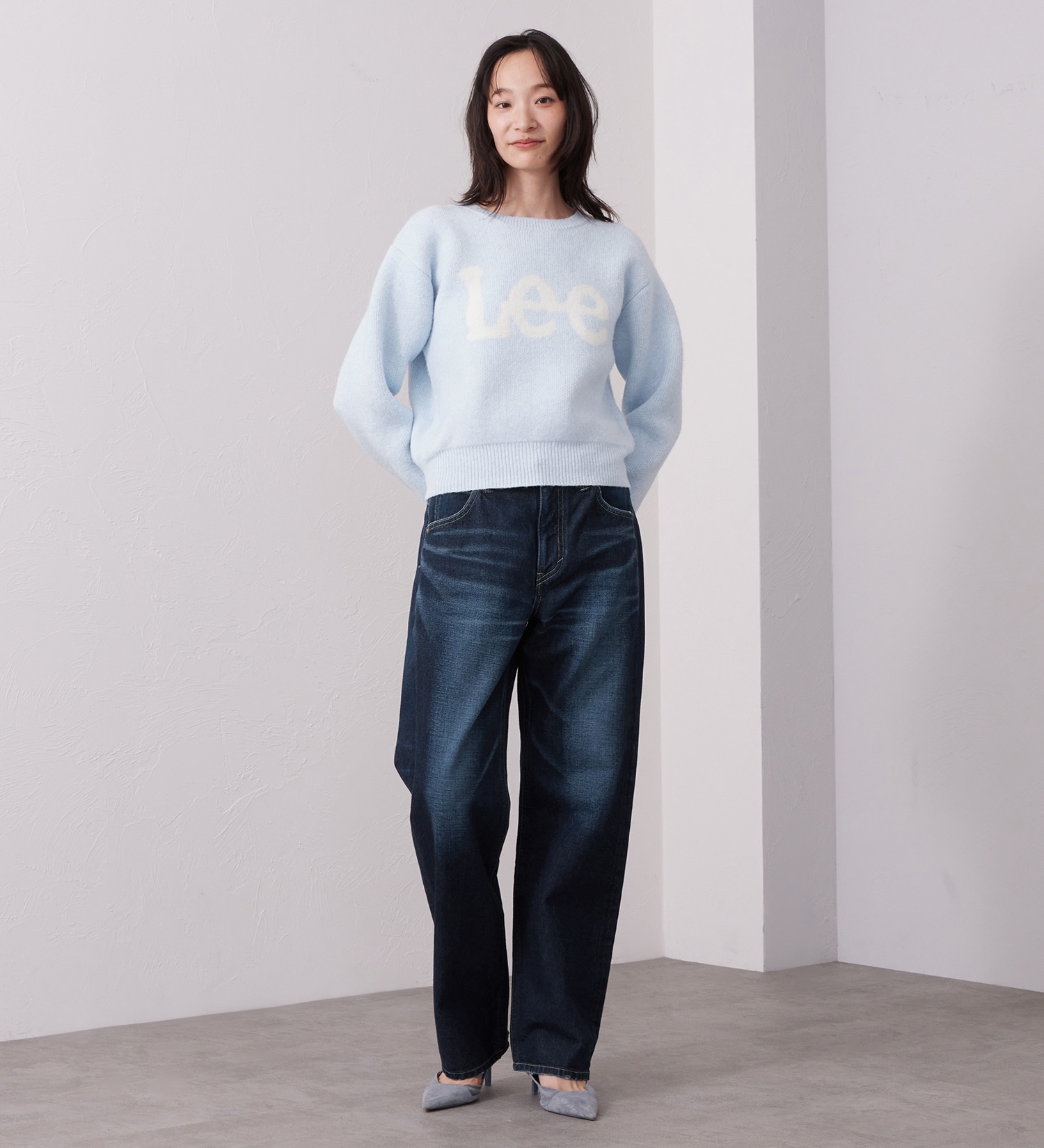 Lee(リー)のSTANDARD WARDROBE ボーイズストレートパンツ セットアップ対応|パンツ/デニム/ジーンズパンツ/レディース|濃色ブルー