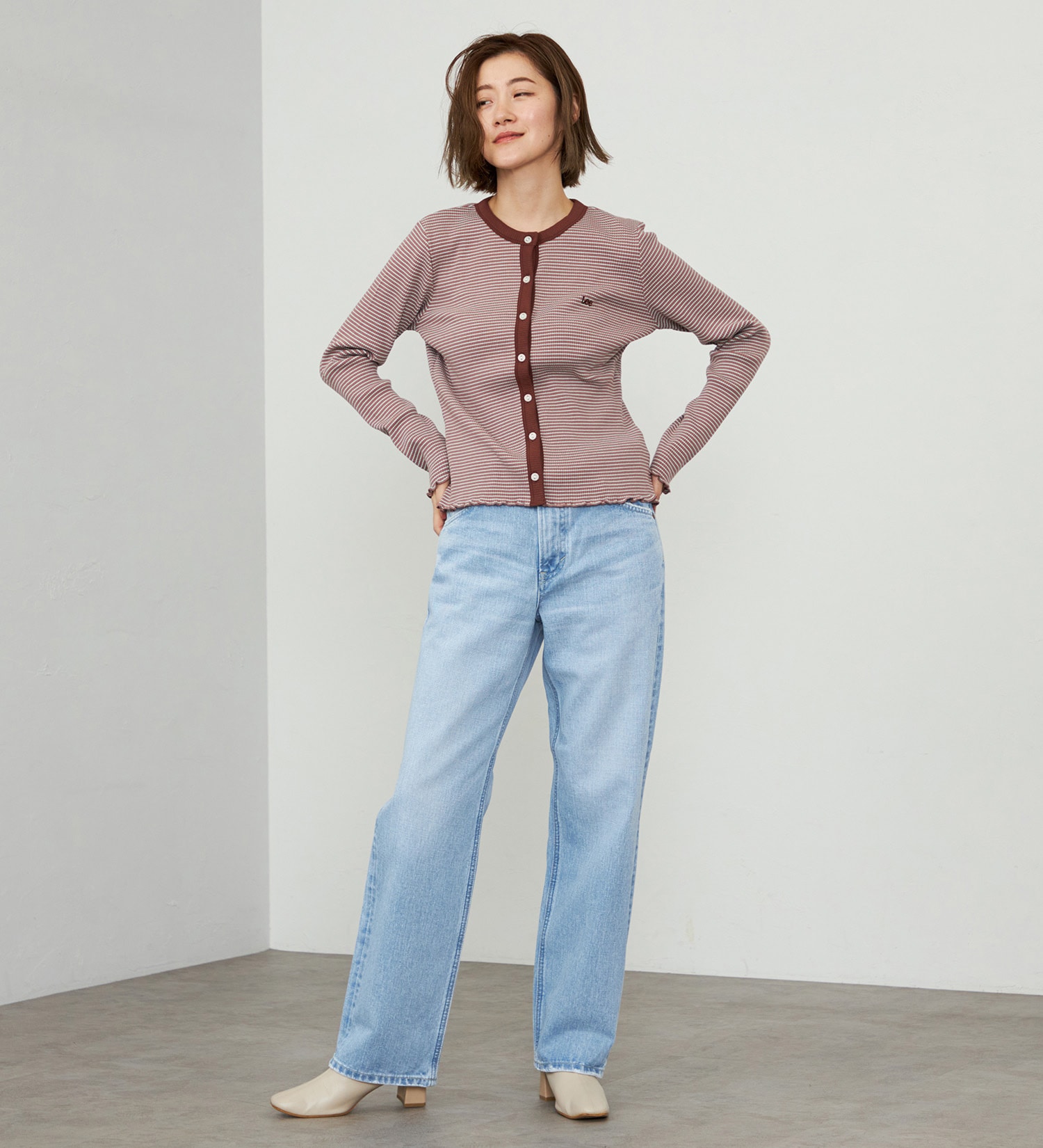 Lee(リー)のSTANDARD WARDROBE ボーイズストレートパンツ セットアップ可【CHARA着用アイテム】|パンツ/デニム/ジーンズパンツ/レディース|淡色ブルー