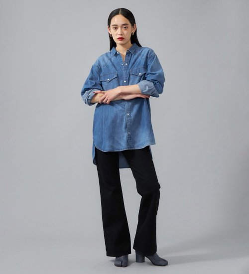 Women's Lee European Collection Factory Flare Overall in Vibrant Blues