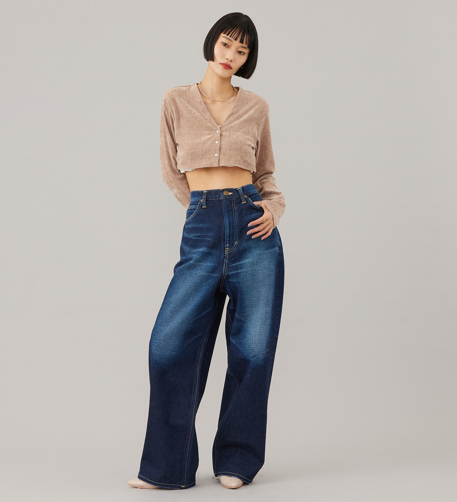 Lee(リー)のSTANDARD WARDROBE バギーパンツ セットアップ対応|パンツ/デニム/ジーンズパンツ/レディース|濃色ブルー