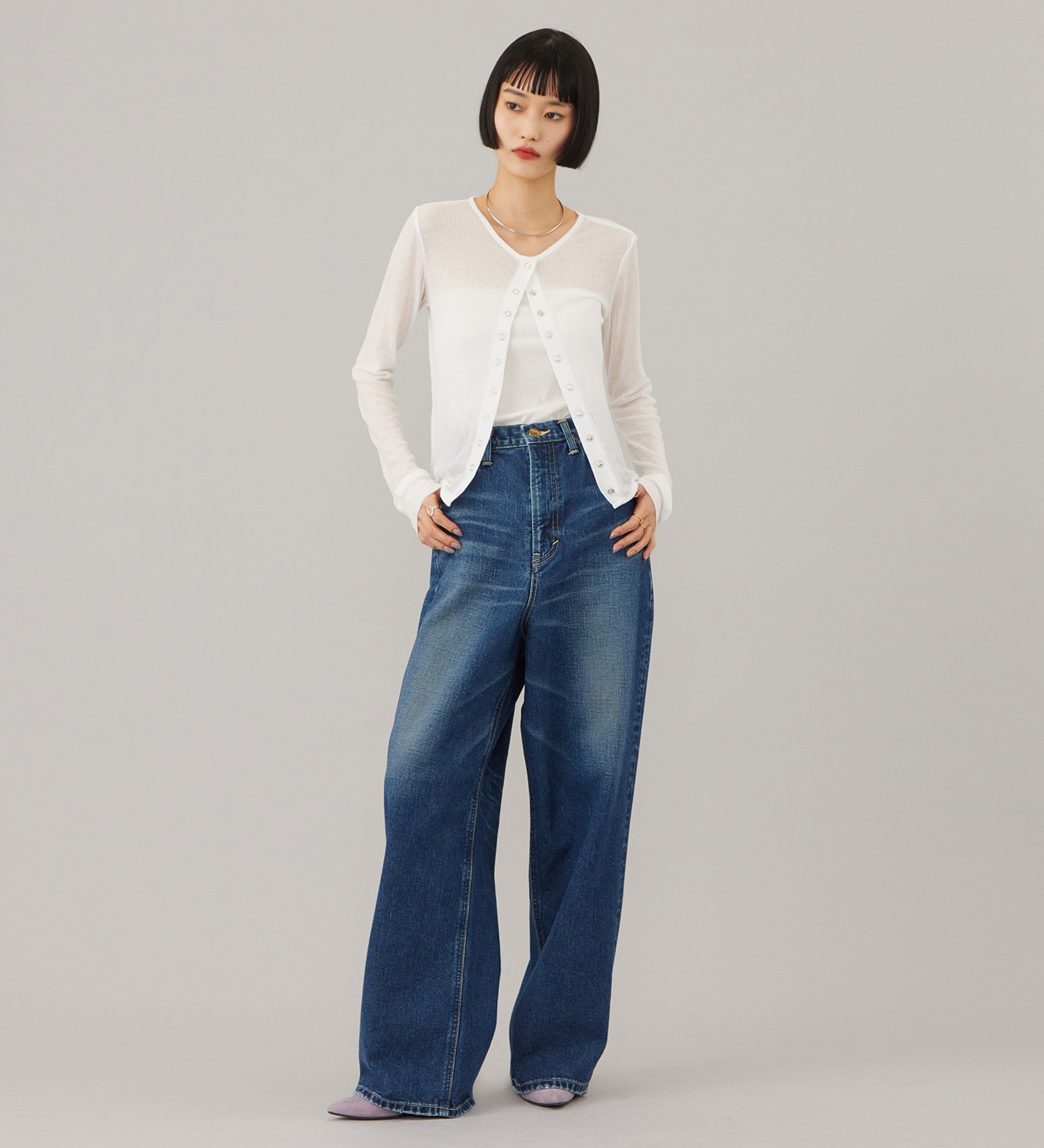 Lee(リー)のSTANDARD WARDROBE バギーパンツ セットアップ対応|パンツ/デニム/ジーンズパンツ/レディース|中色ブルー