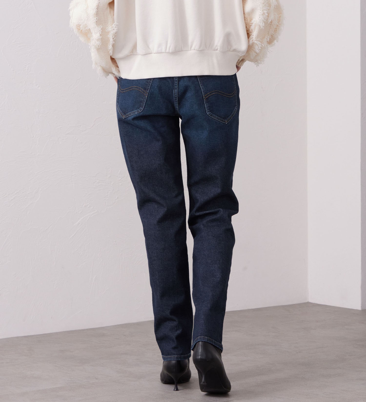 Lee(リー)の【カート割対象】【試着対象】STANDARD WARDROBE LASTIC テーパードパンツ【ストレッチデニム】|パンツ/デニム/ジーンズパンツ/レディース|濃色ブルー