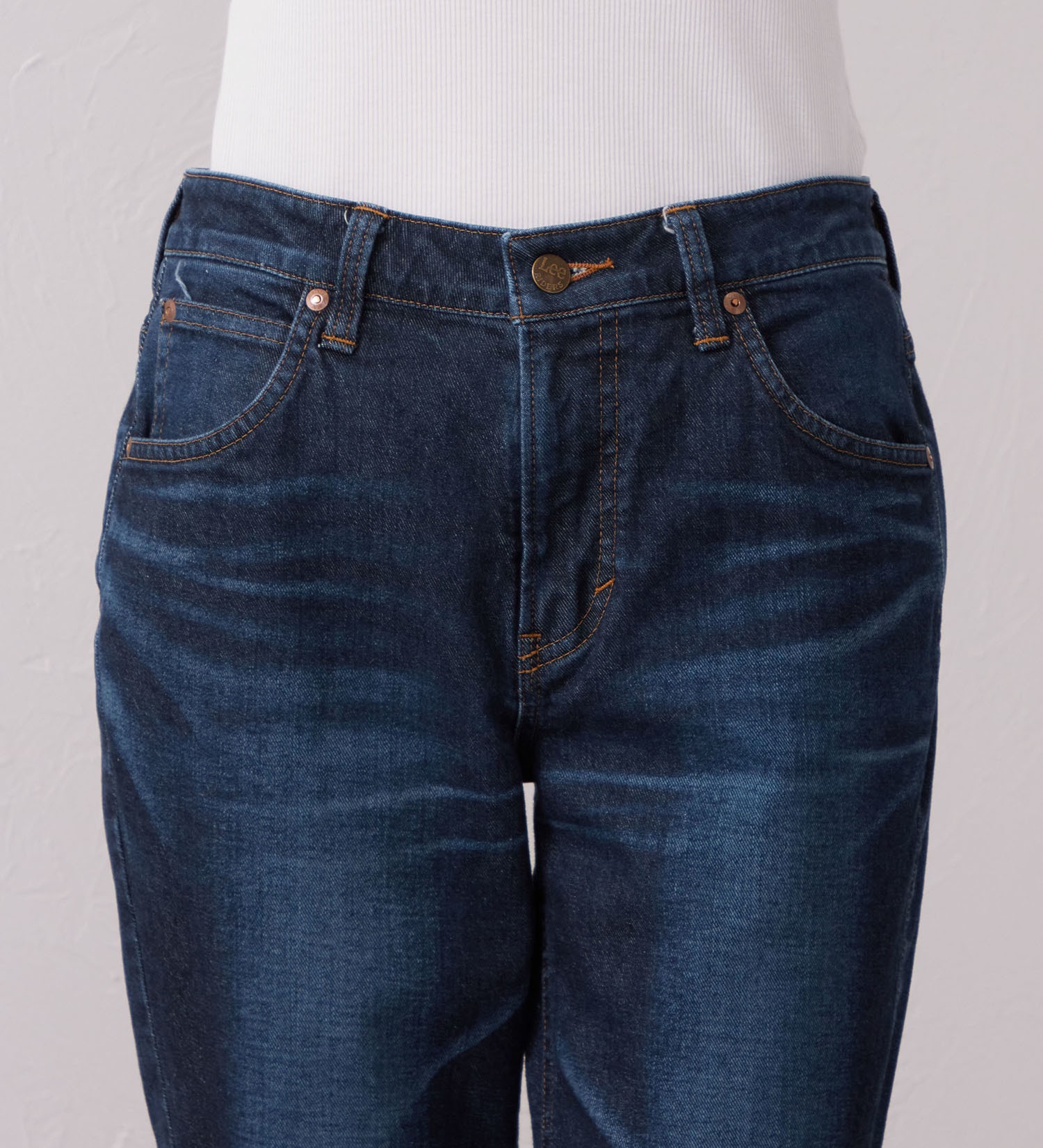Lee(リー)の【カート割対象】【試着対象】STANDARD WARDROBE LASTIC テーパードパンツ【ストレッチデニム】|パンツ/デニム/ジーンズパンツ/レディース|濃色ブルー