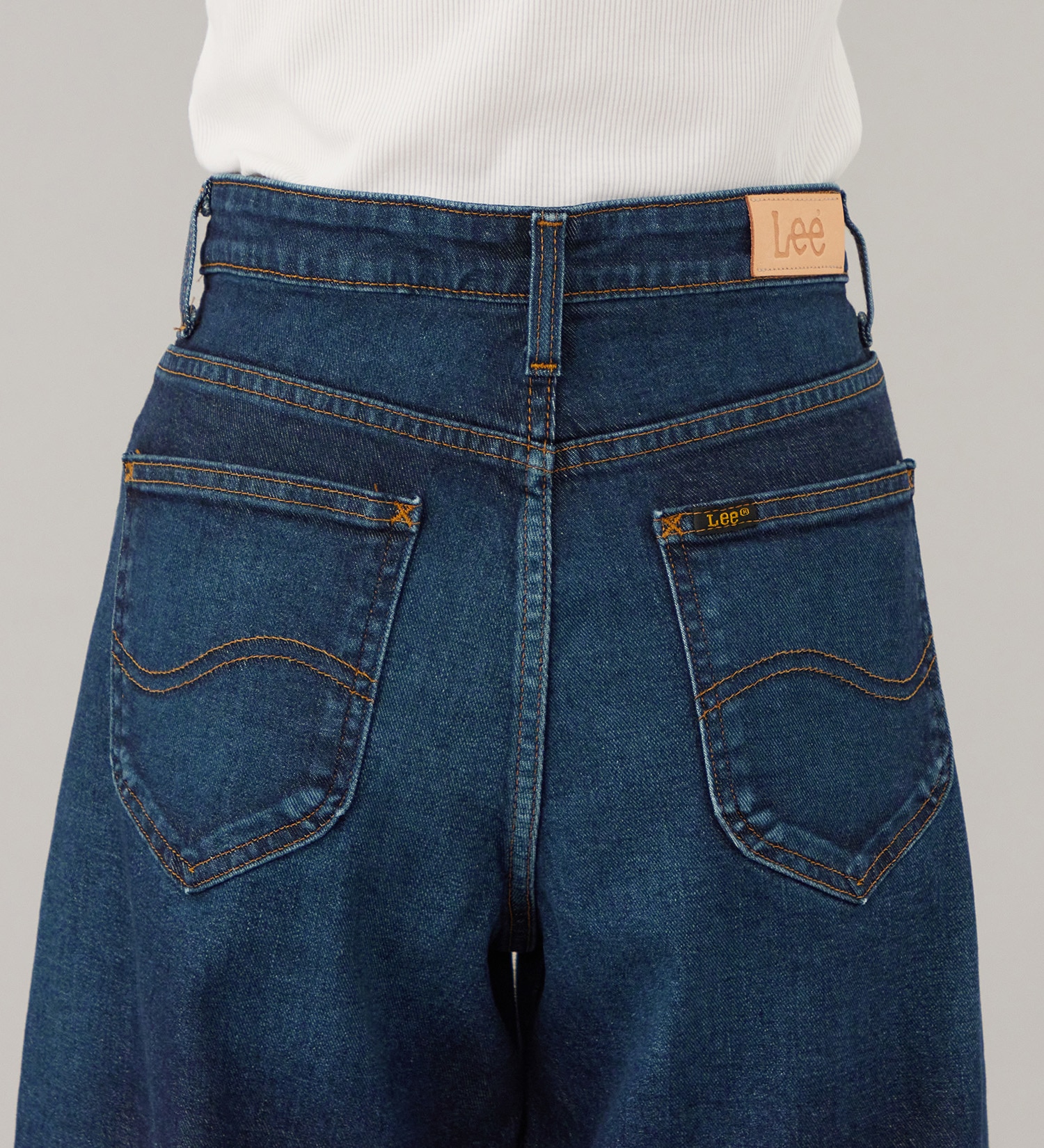 Lee(リー)のSTANDARD WARDROBE LASTIC  ワイドパンツ【ストレッチデニム】|パンツ/デニム/ジーンズパンツ/レディース|濃色ブルー