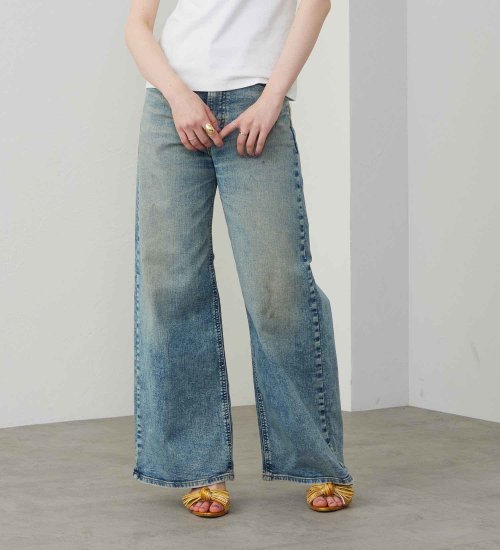 Lee(リー)の【試着対象】【SPECIAL EDITION】STANDARD WARDROBE ワイドデニムパンツ【ストレッチデニム】|パンツ/デニム/ジーンズパンツ/レディース|淡色ブルー