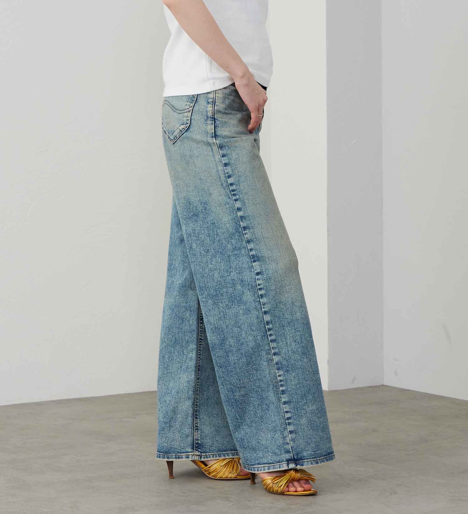 Lee(リー)の【試着対象】【SPECIAL EDITION】STANDARD WARDROBE ワイドデニムパンツ【ストレッチデニム】|パンツ/デニム/ジーンズパンツ/レディース|淡色ブルー