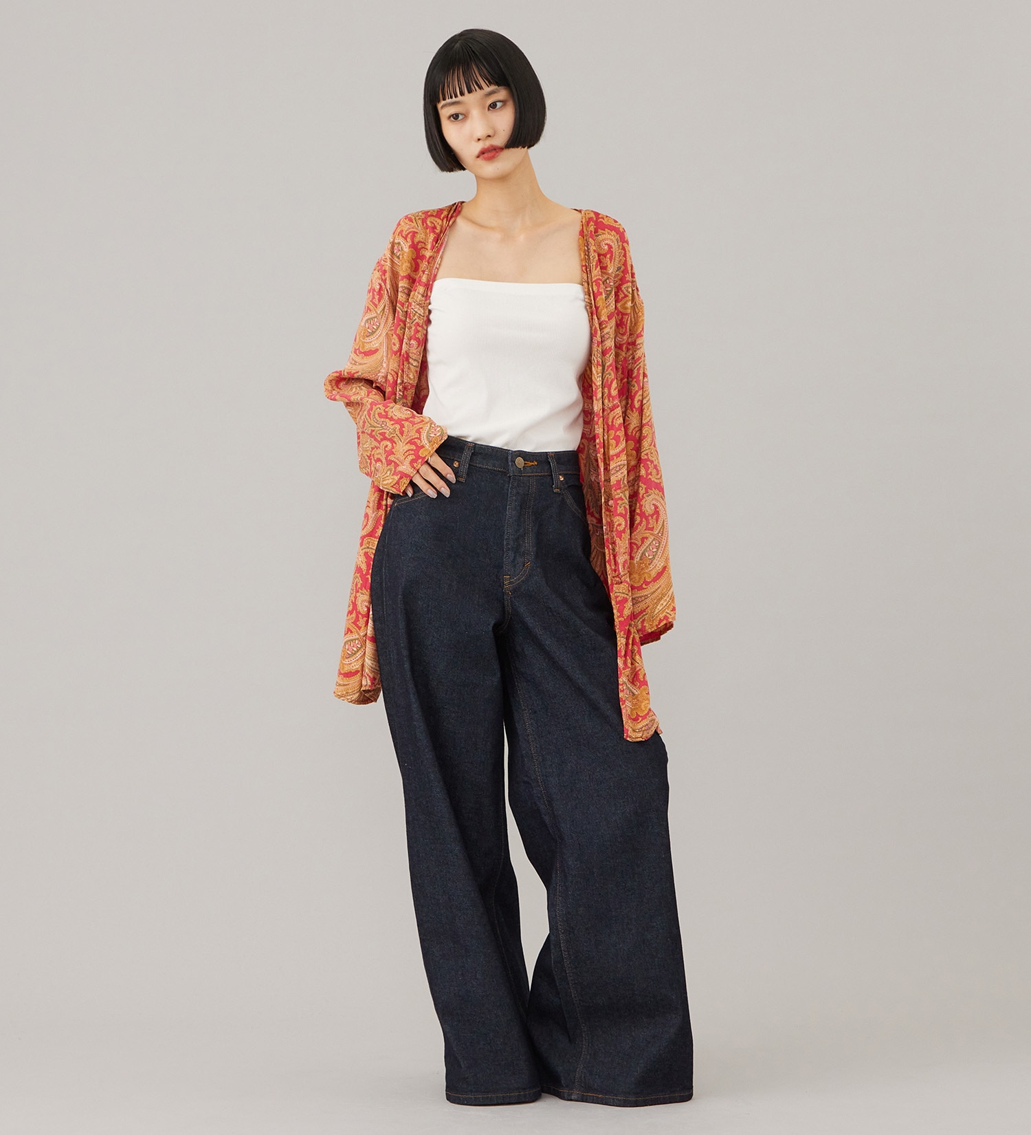 Lee(リー)のSTANDARD WARDROBE LASTIC リラックスワイド【ストレッチデニム】|パンツ/デニム/ジーンズパンツ/レディース|インディゴブルー