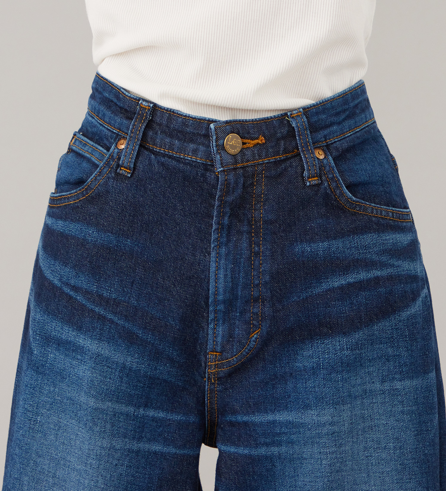 Lee(リー)のSTANDARD WARDROBE LASTIC リラックスワイド【ストレッチデニム】|パンツ/デニム/ジーンズパンツ/レディース|濃色ブルー